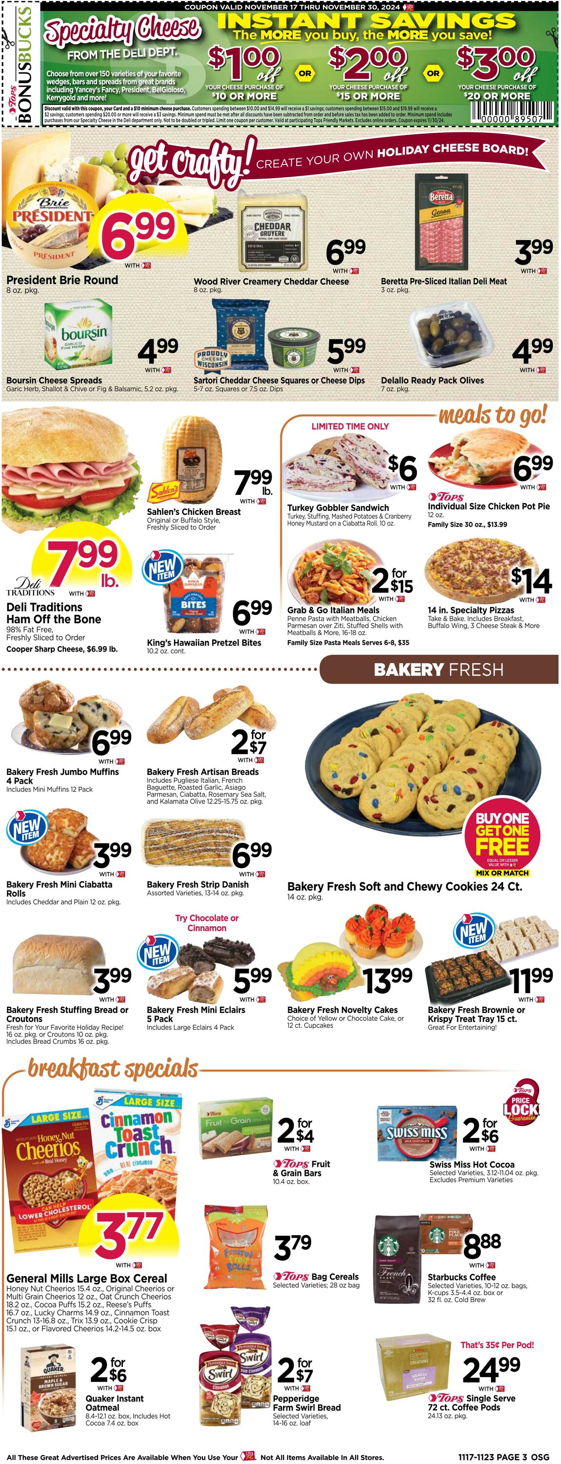 Weekly ad Tops Friendly Markets 11/17/2024 - 11/23/2024