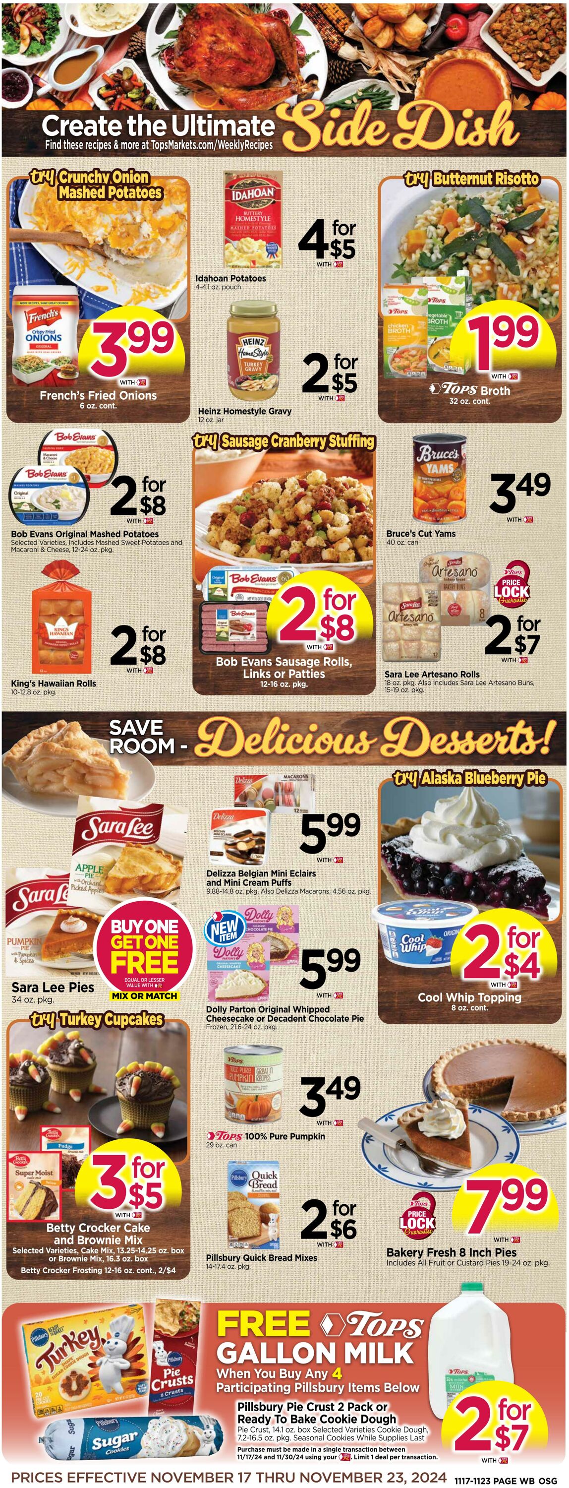 Weekly ad Tops Friendly Markets 11/17/2024 - 11/23/2024