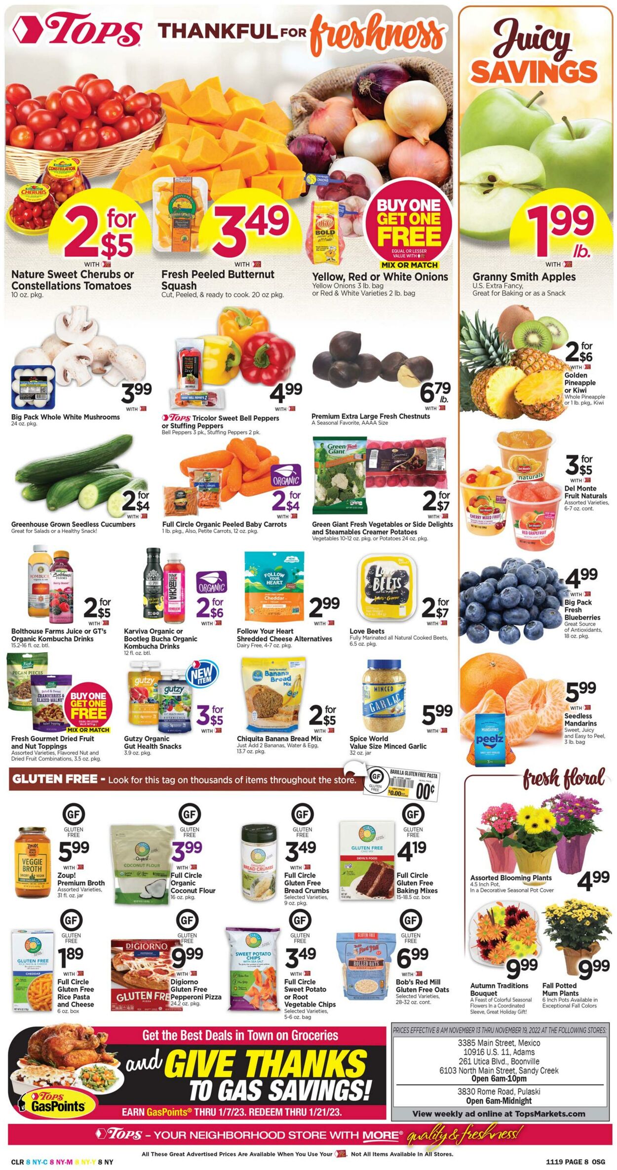 Weekly ad Tops Friendly Markets 11/13/2022 - 11/19/2022