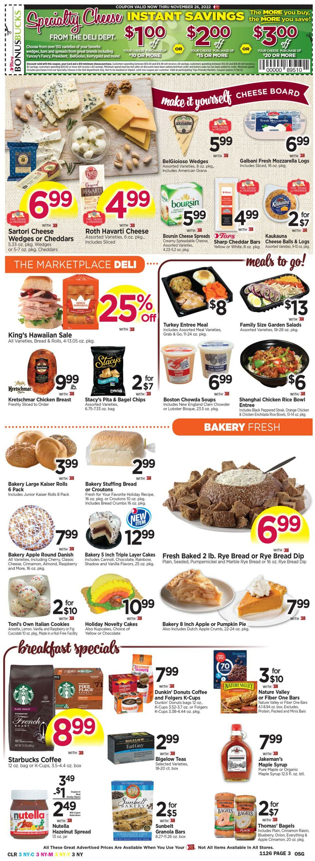 Weekly ad Tops Friendly Markets 11/20/2022 - 11/26/2022