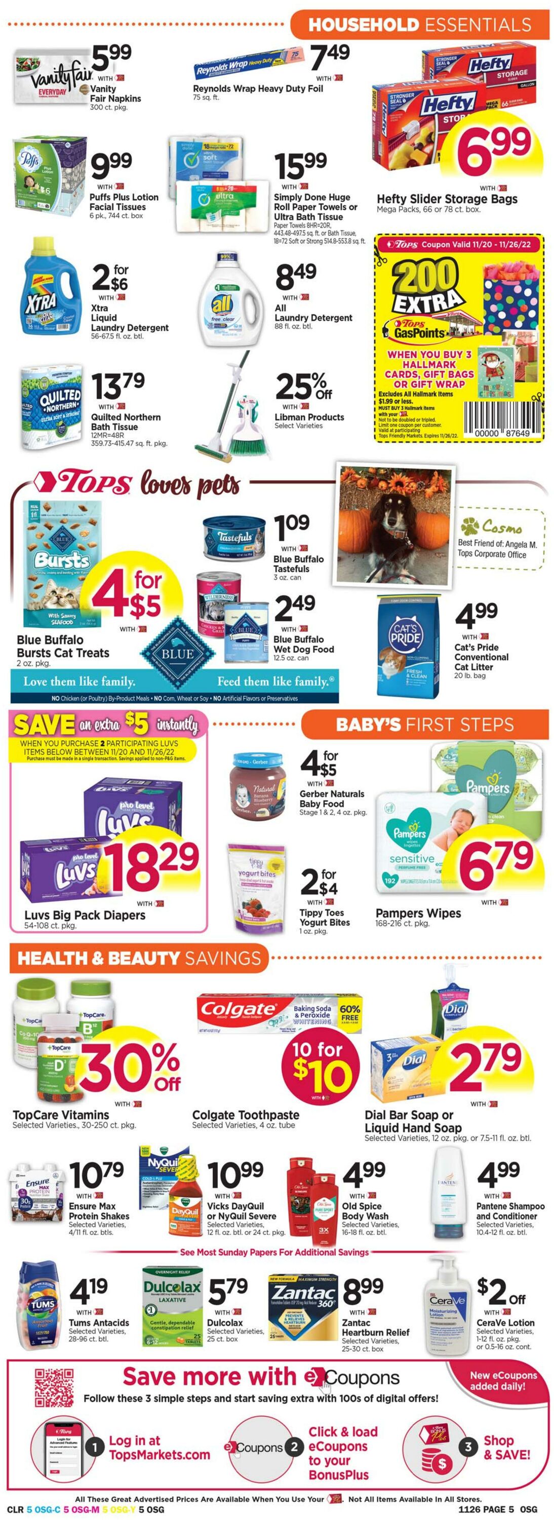 Weekly ad Tops Friendly Markets 11/20/2022 - 11/26/2022