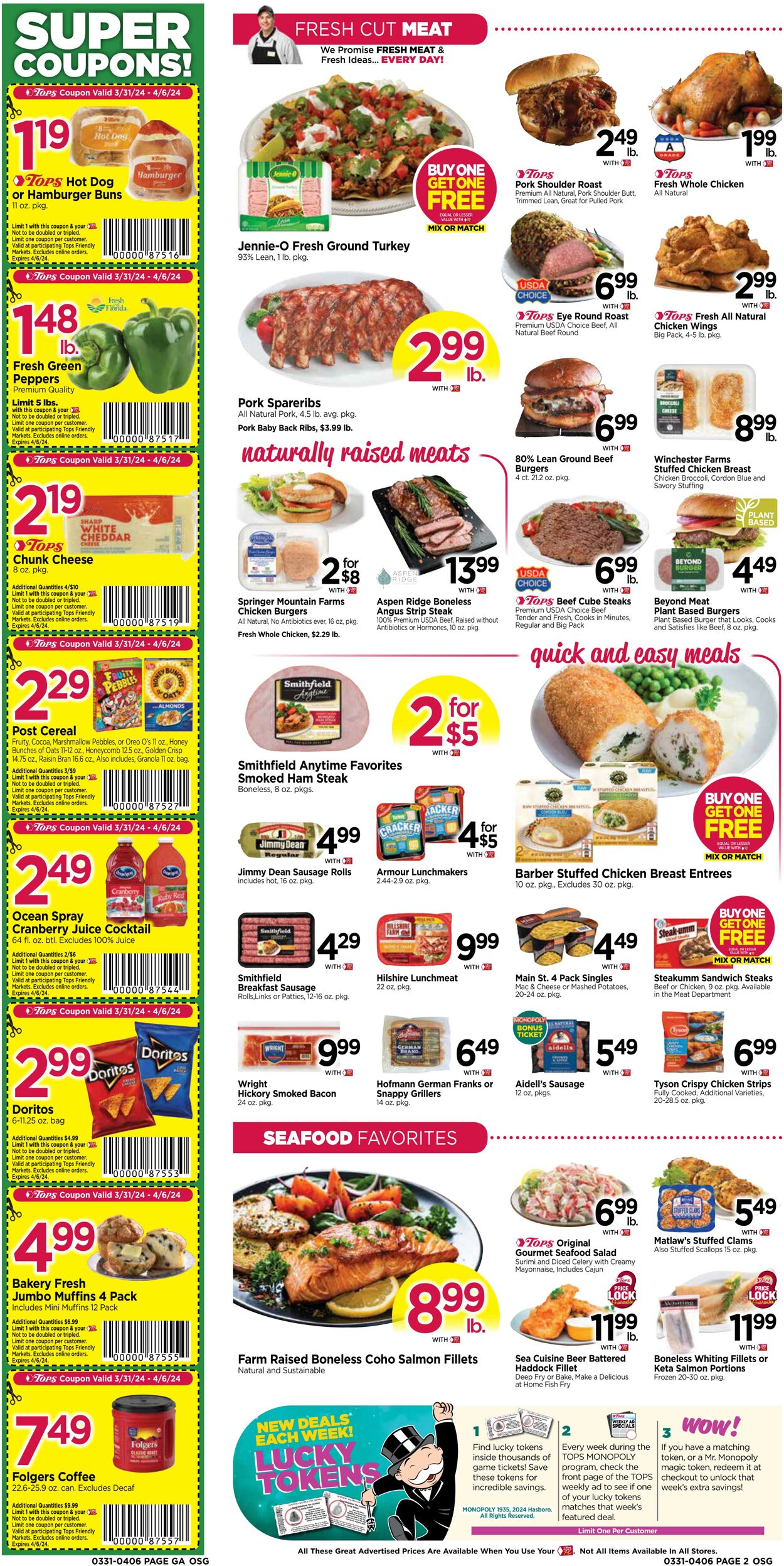 Weekly ad Tops Friendly Markets 03/31/2024 - 04/06/2024