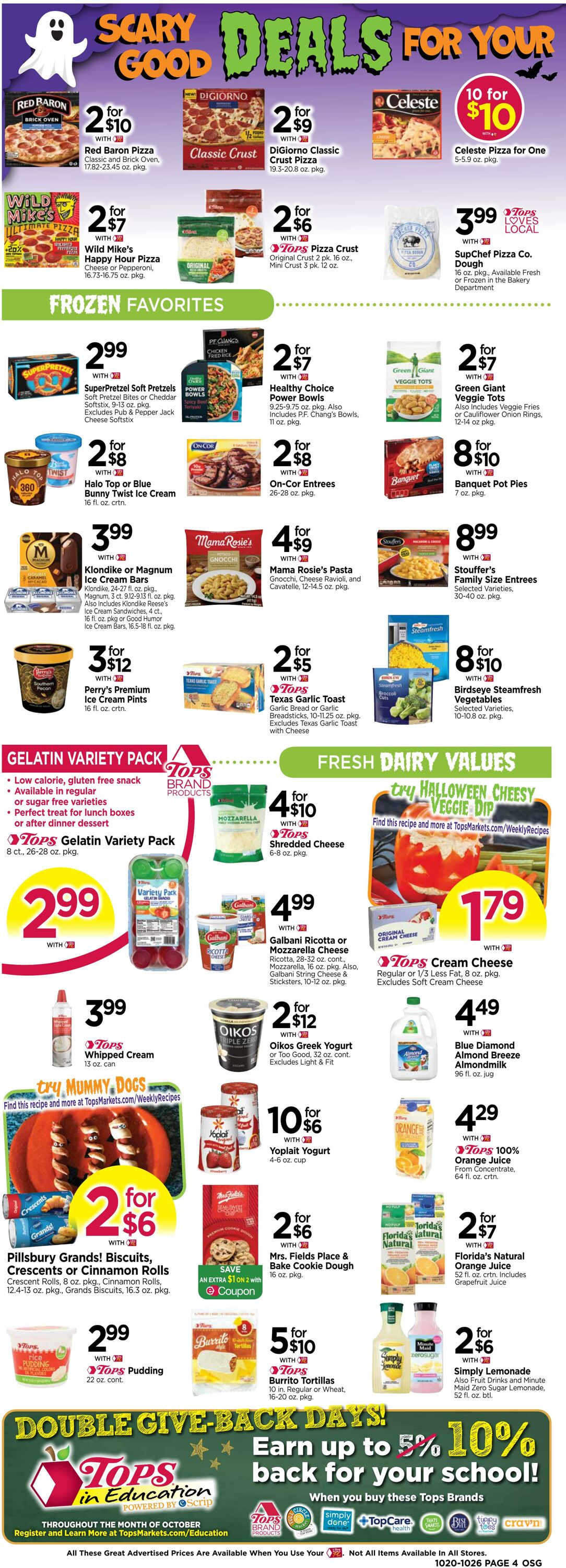 Weekly ad Tops Friendly Markets 10/20/2024 - 10/26/2024