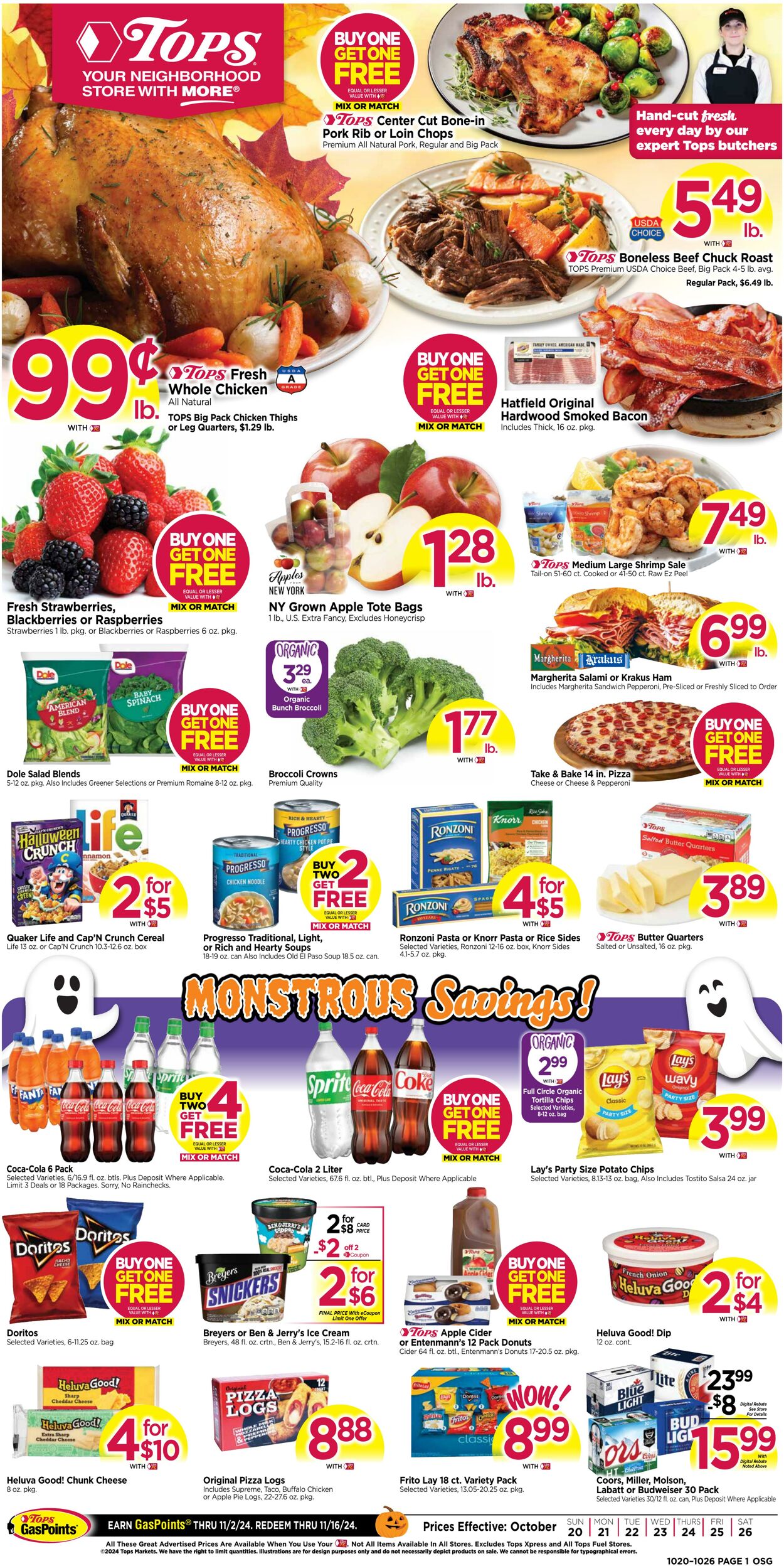 Weekly ad Tops Friendly Markets 10/20/2024 - 10/26/2024