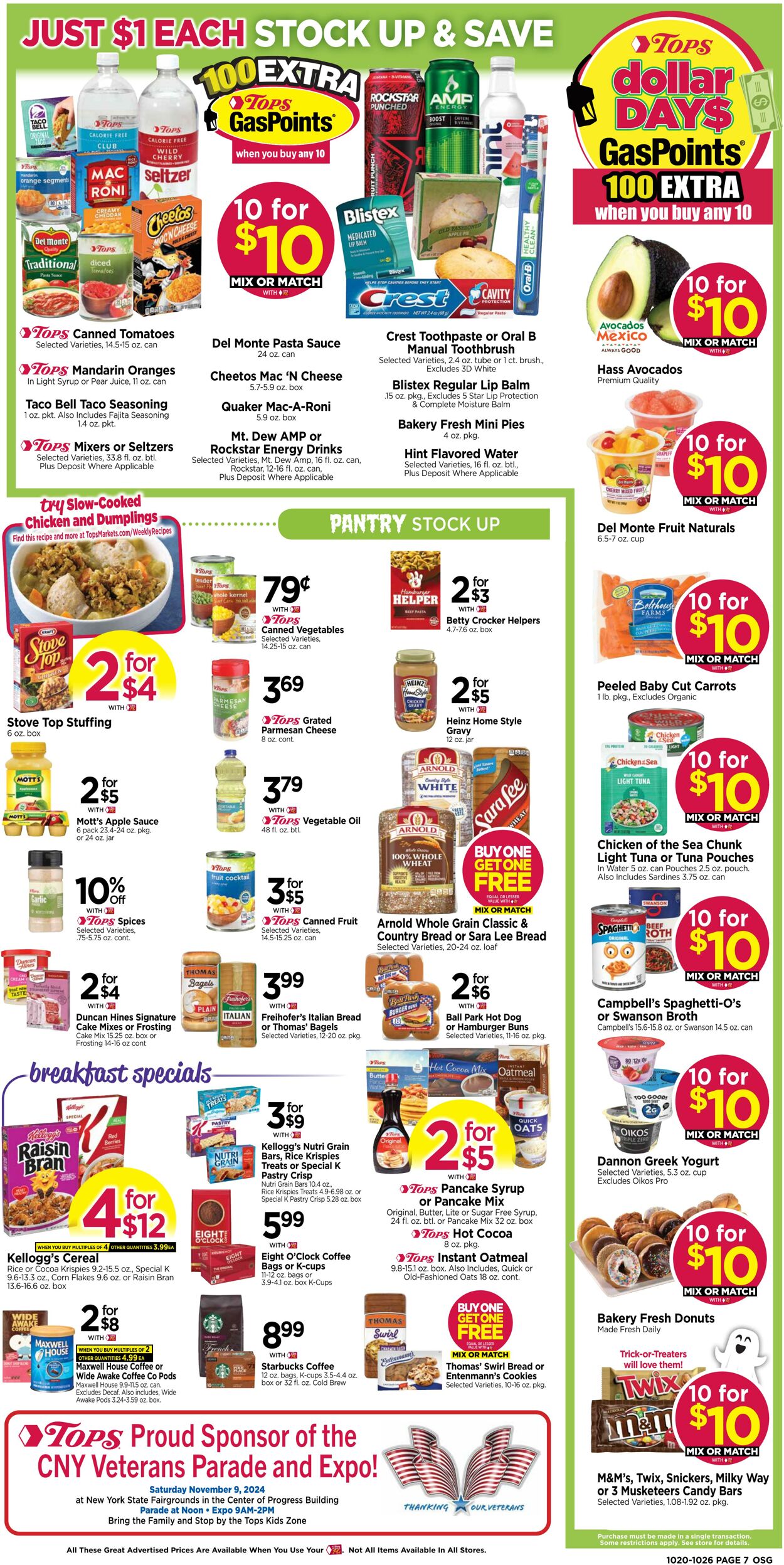 Weekly ad Tops Friendly Markets 10/20/2024 - 10/26/2024