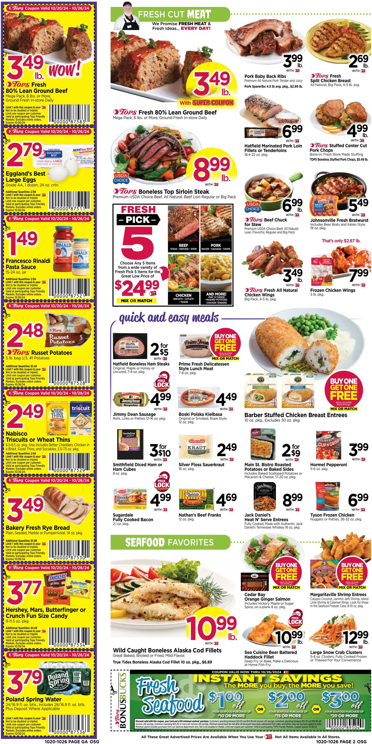 Weekly ad Tops Friendly Markets 10/20/2024 - 10/26/2024