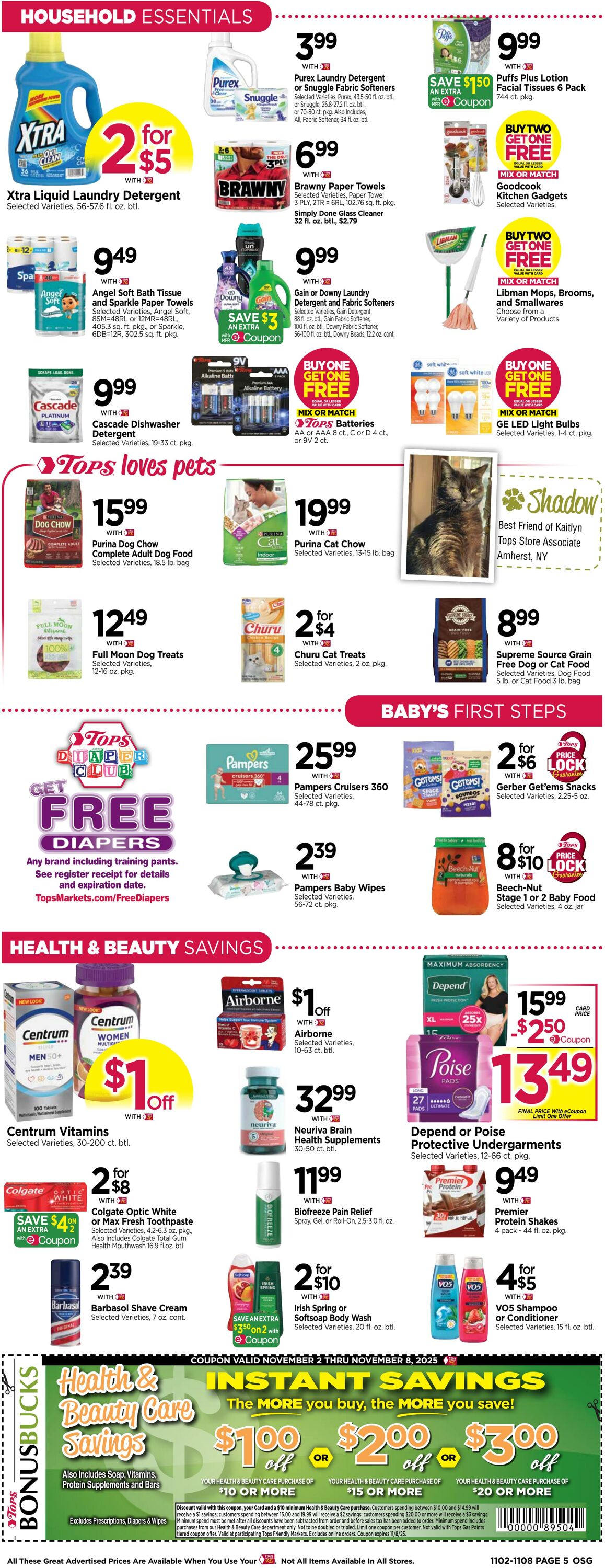 Weekly ad Tops Friendly Markets 11/02/2025 - 11/08/2025