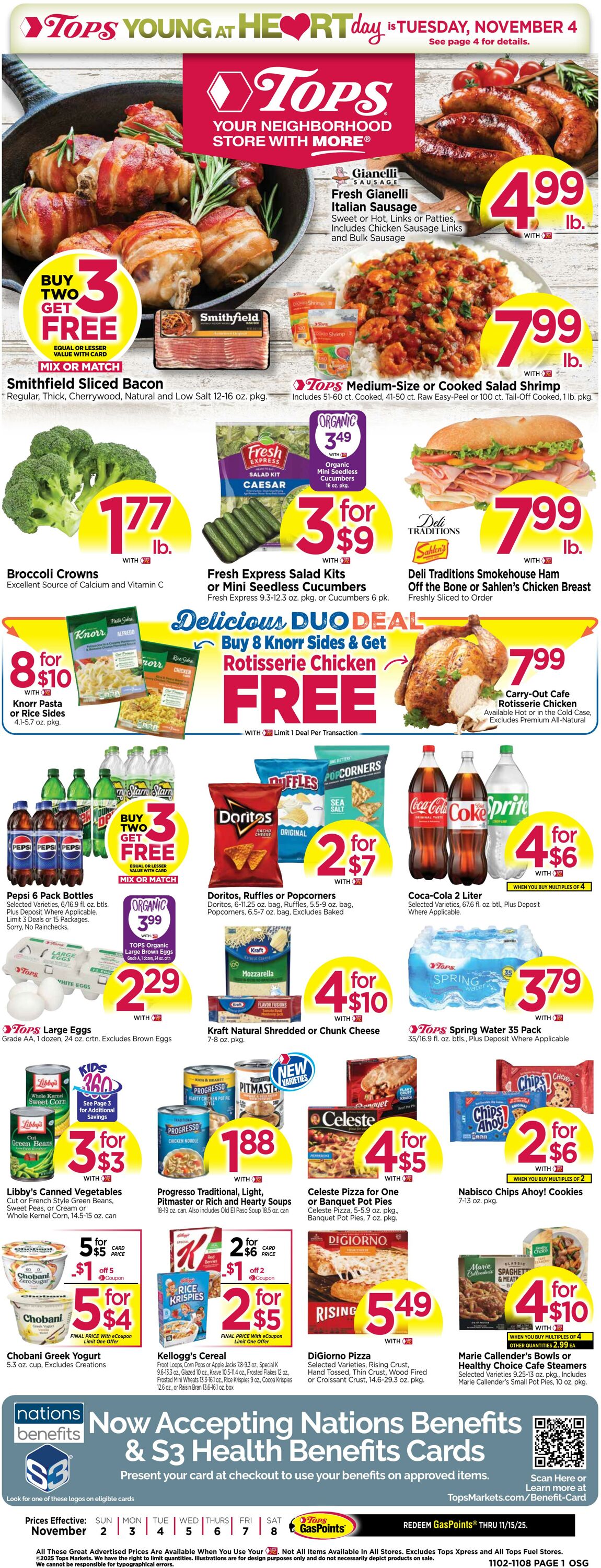 Weekly ad Tops Friendly Markets 11/02/2025 - 11/08/2025