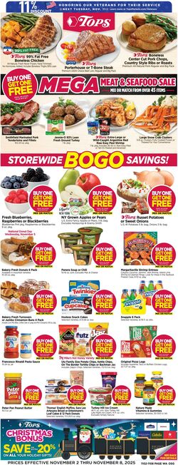 Weekly ad Tops Friendly Markets 11/02/2025 - 11/08/2025