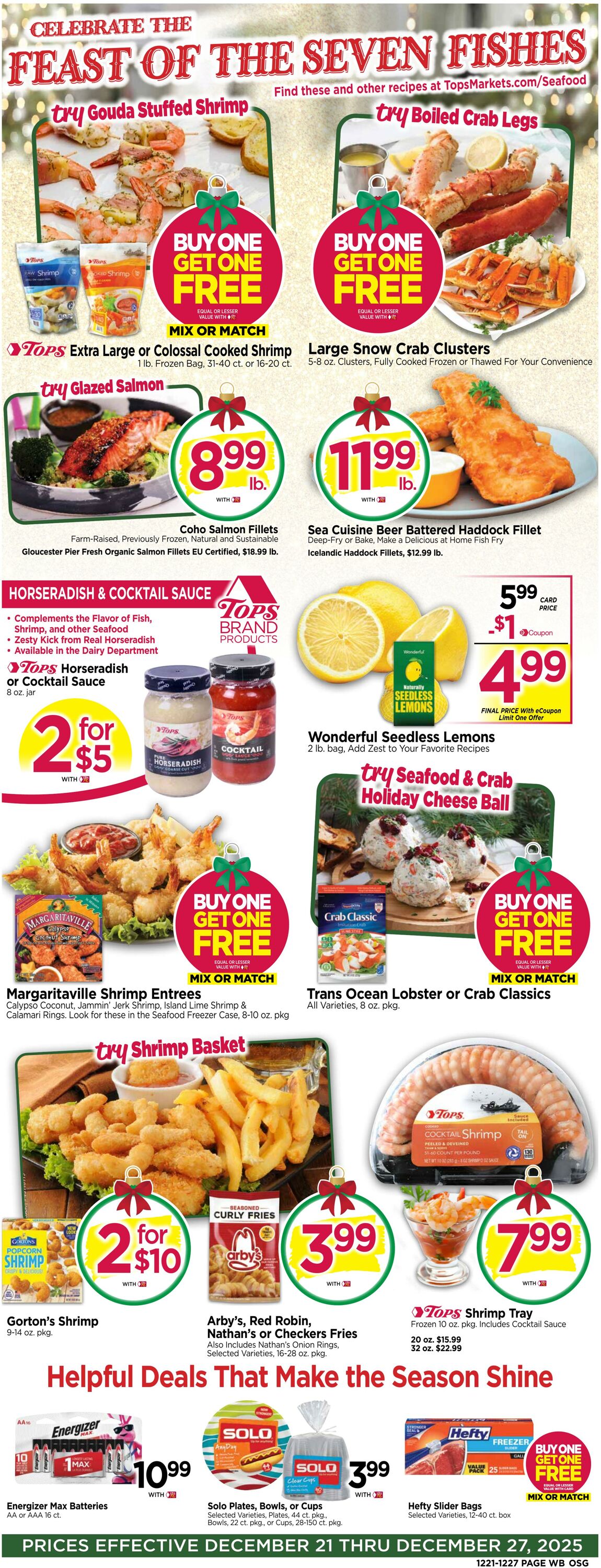Weekly ad Tops Friendly Markets 12/21/2025 - 12/27/2025