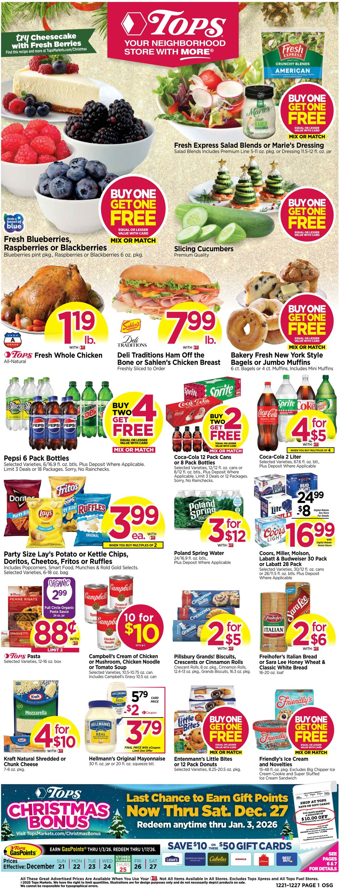 Weekly ad Tops Friendly Markets 12/21/2025 - 12/27/2025