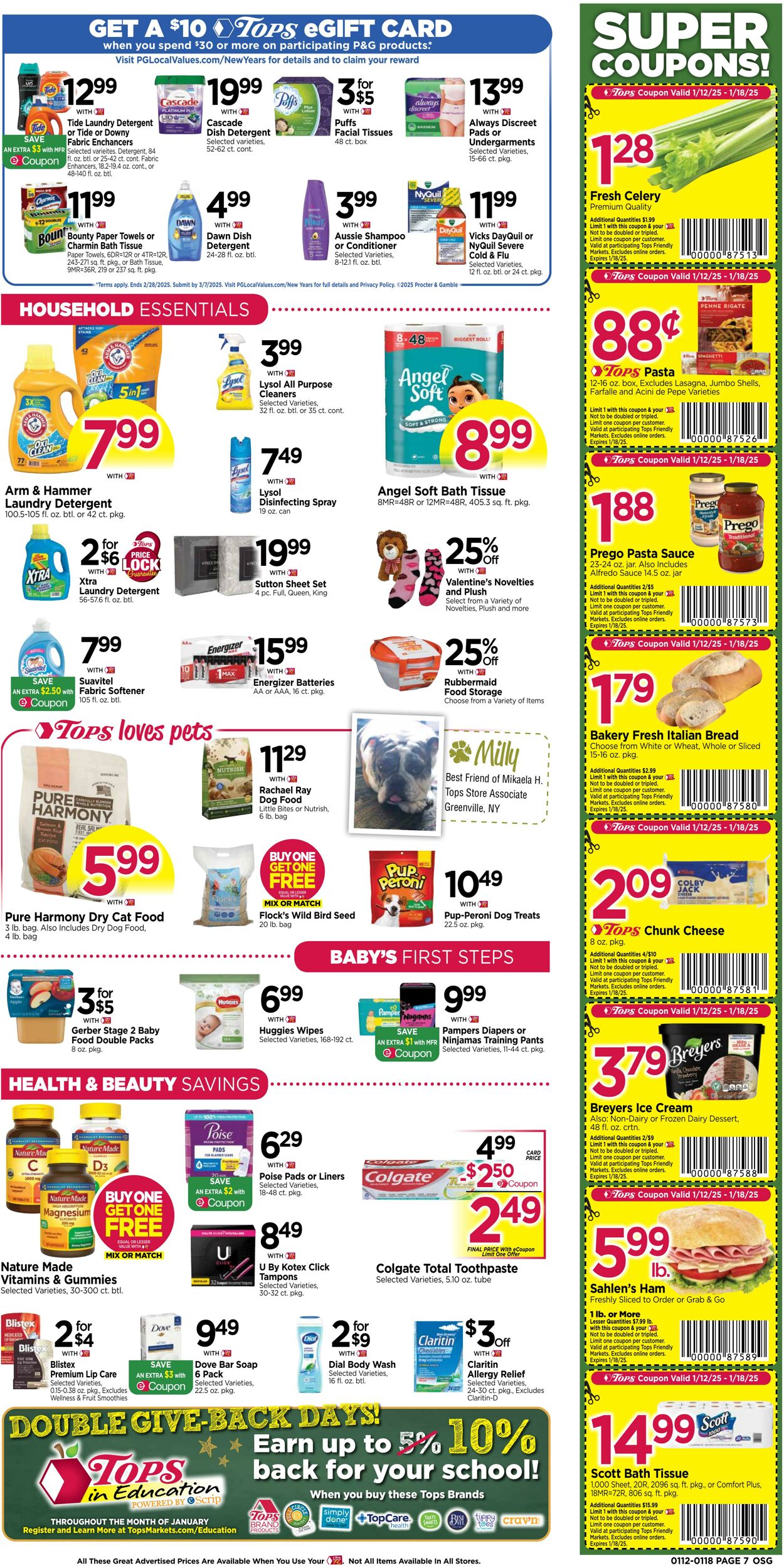 Weekly ad Tops Friendly Markets 01/12/2025 - 01/18/2025