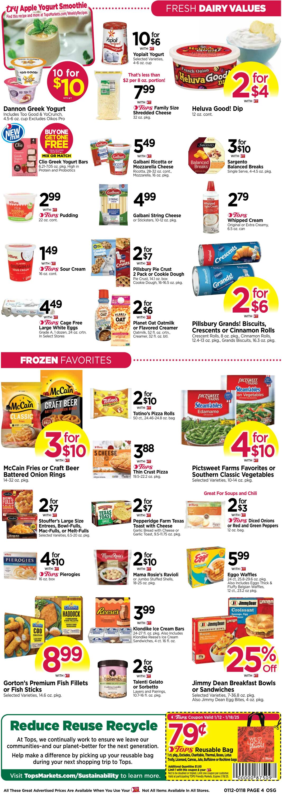 Weekly ad Tops Friendly Markets 01/12/2025 - 01/18/2025