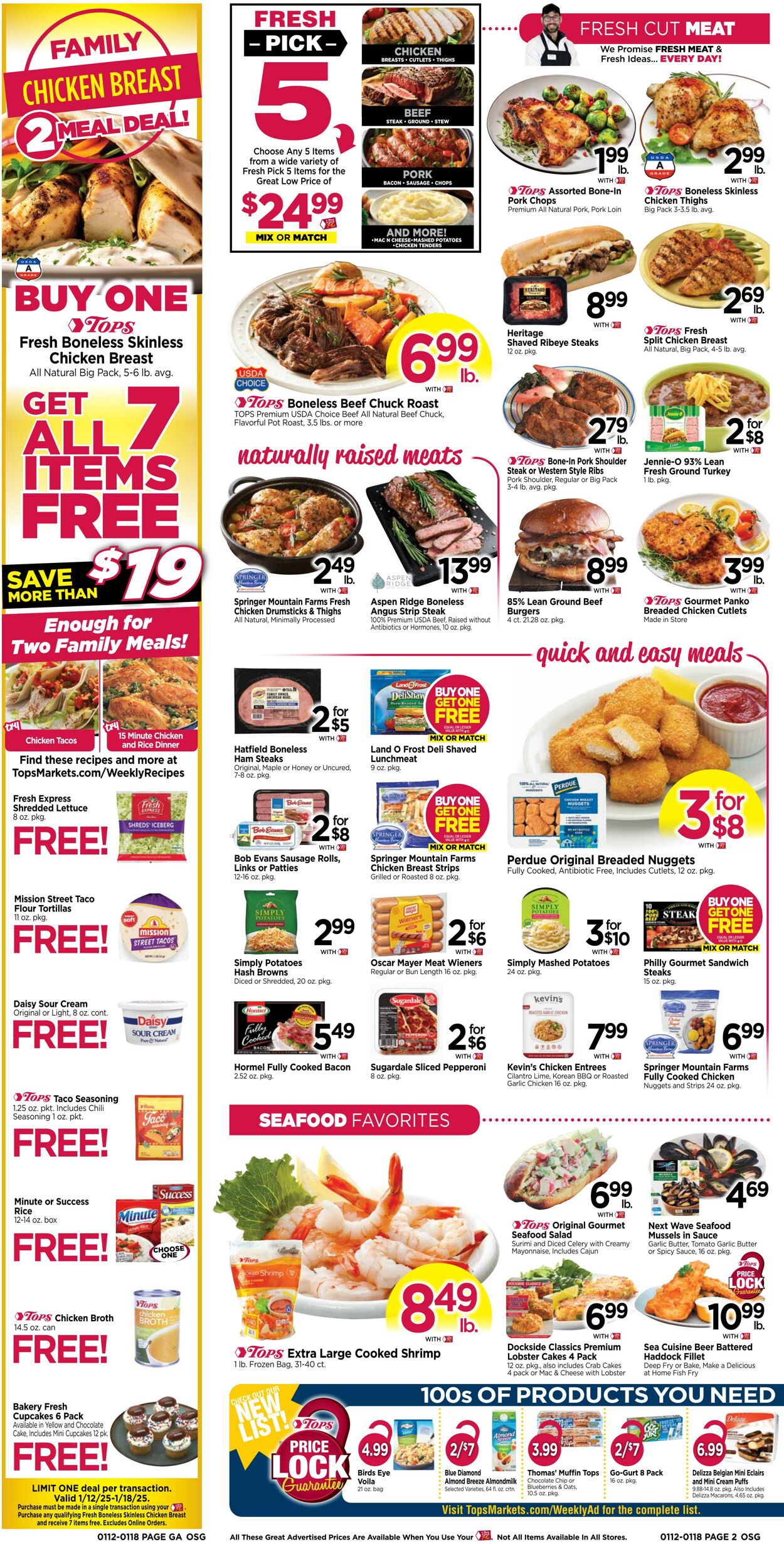 Weekly ad Tops Friendly Markets 01/12/2025 - 01/18/2025