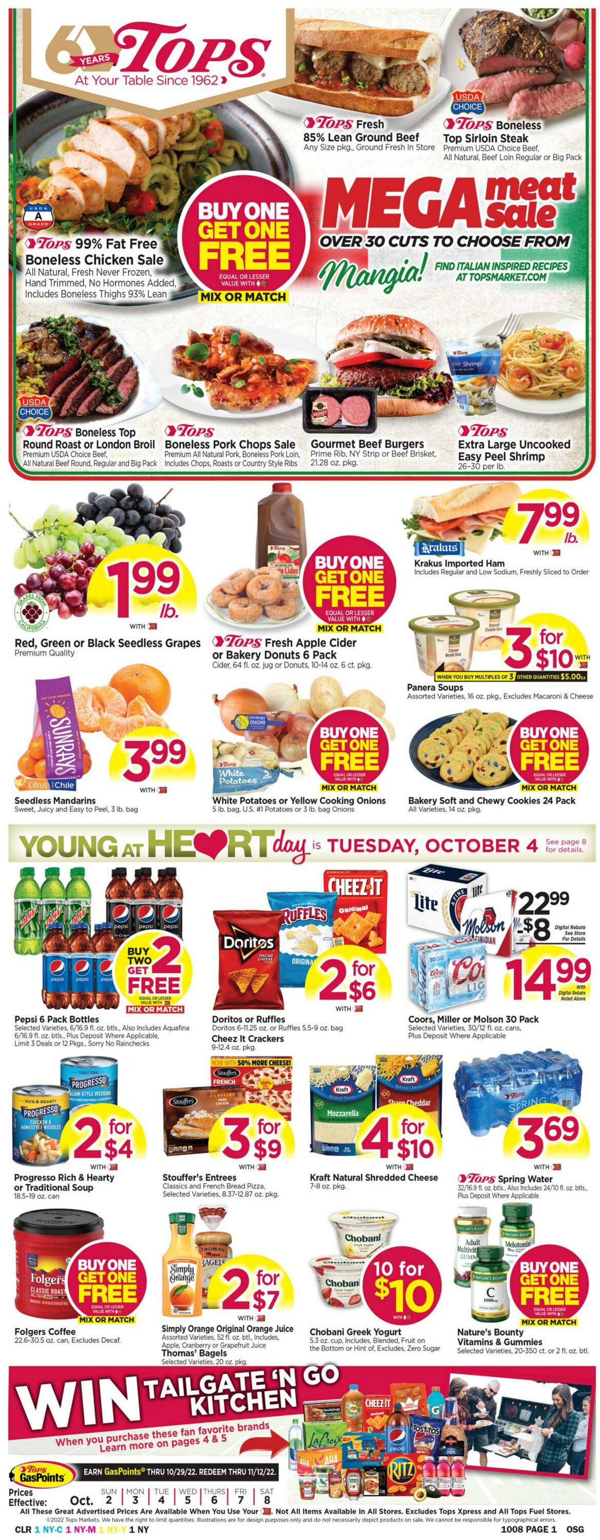Weekly ad Tops Friendly Markets 10/02/2022-10/08/2022