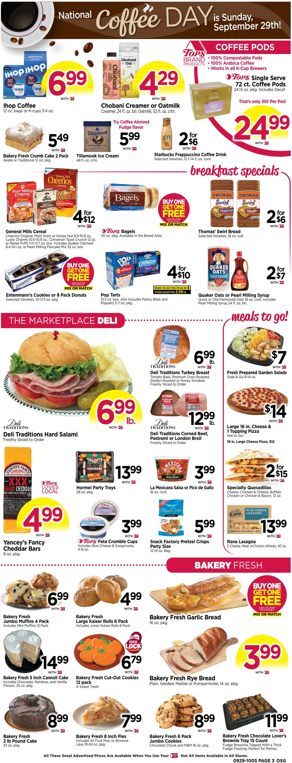 Weekly ad Tops Friendly Markets 09/29/2024 - 10/05/2024