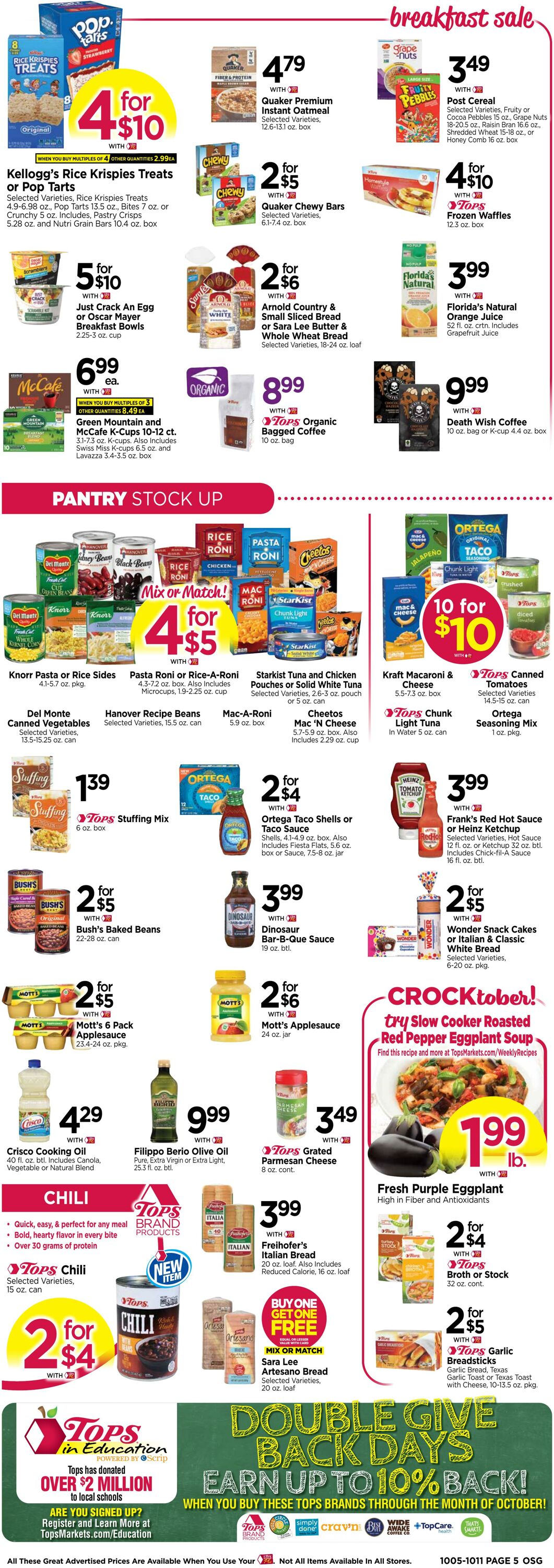Weekly ad Tops Friendly Markets 10/05/2025 - 10/11/2025