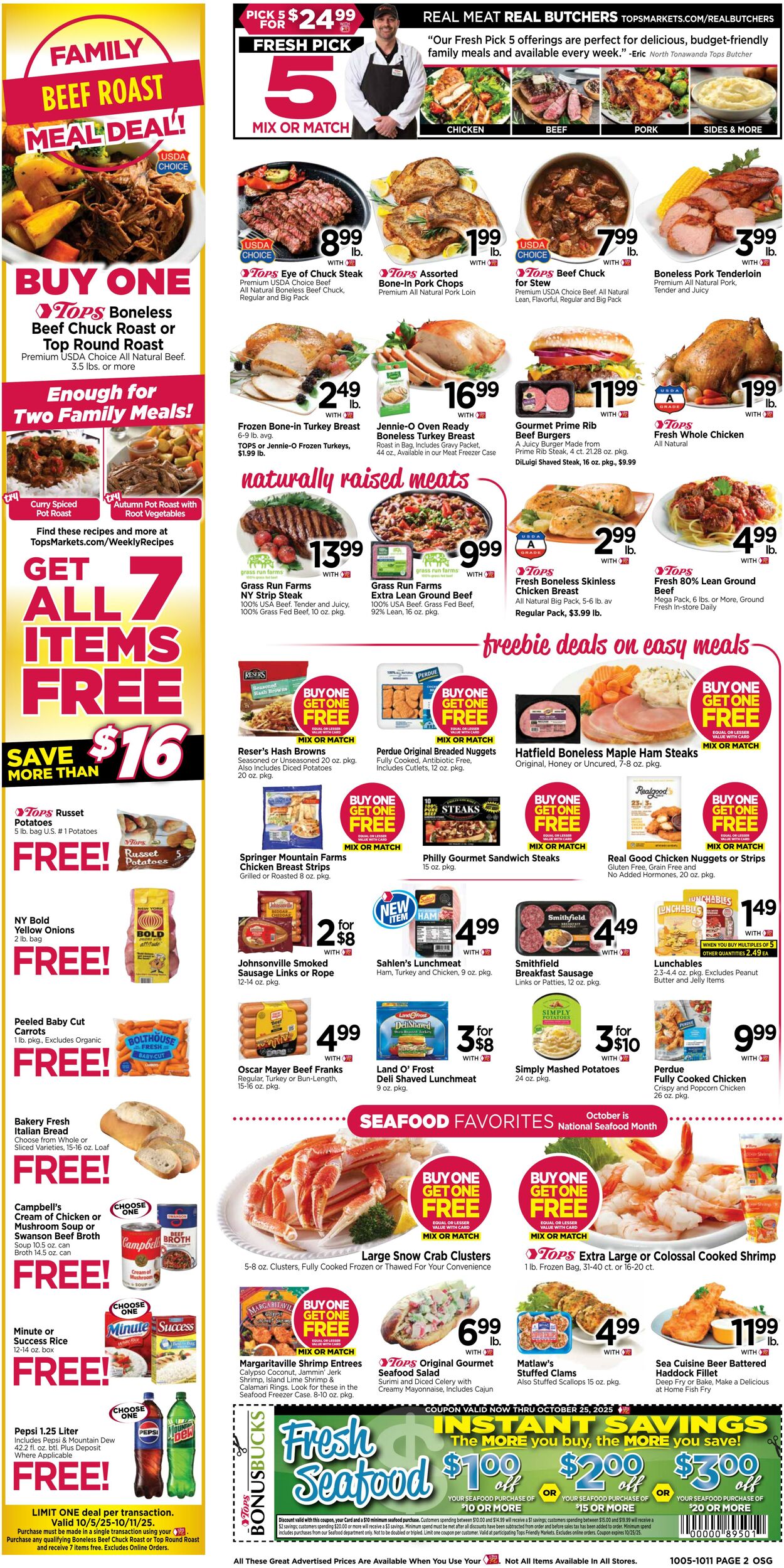 Weekly ad Tops Friendly Markets 10/05/2025 - 10/11/2025