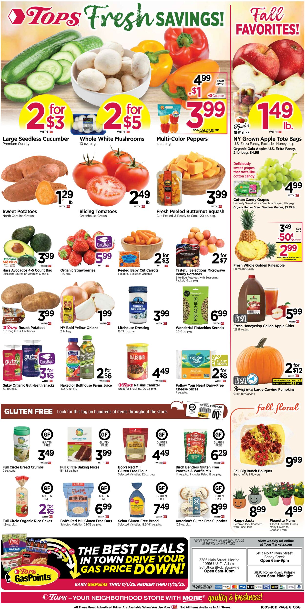 Weekly ad Tops Friendly Markets 10/05/2025 - 10/11/2025