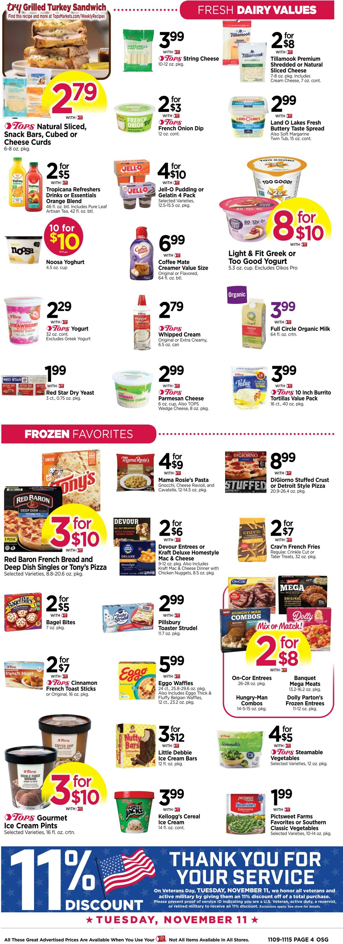 Weekly ad Tops Friendly Markets 11/09/2025 - 11/15/2025