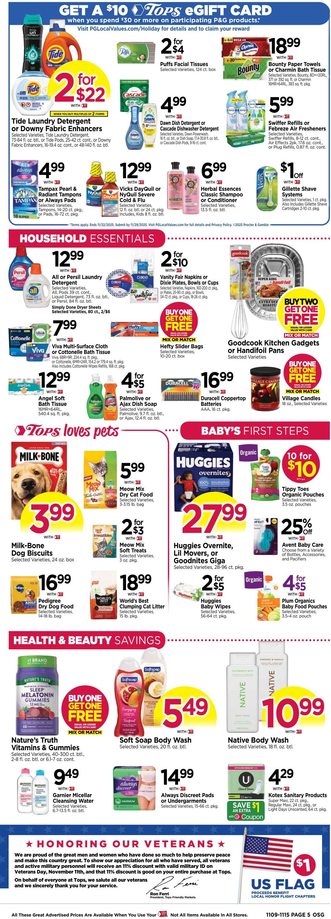 Weekly ad Tops Friendly Markets 11/09/2025 - 11/15/2025