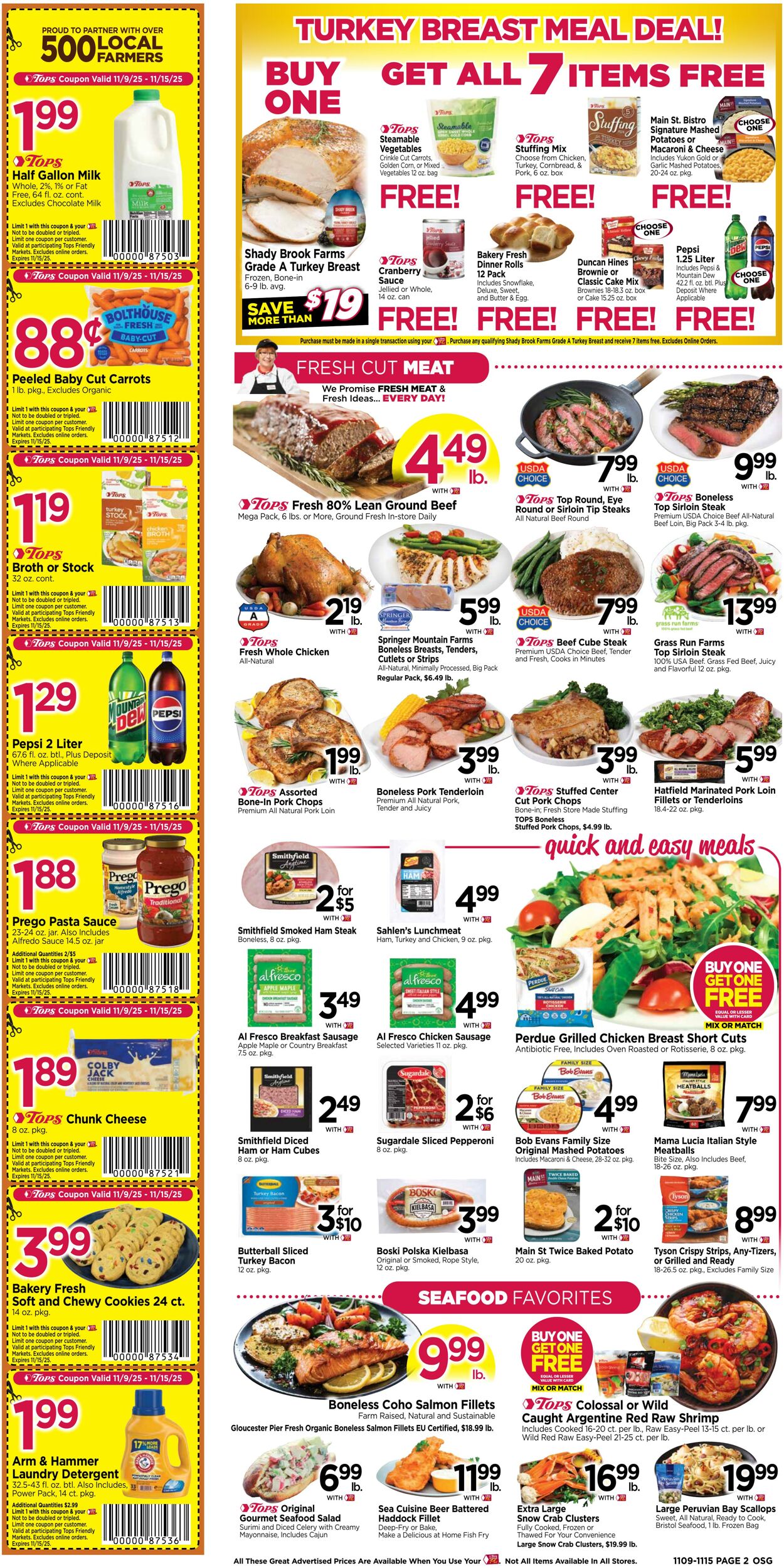 Weekly ad Tops Friendly Markets 11/09/2025 - 11/15/2025