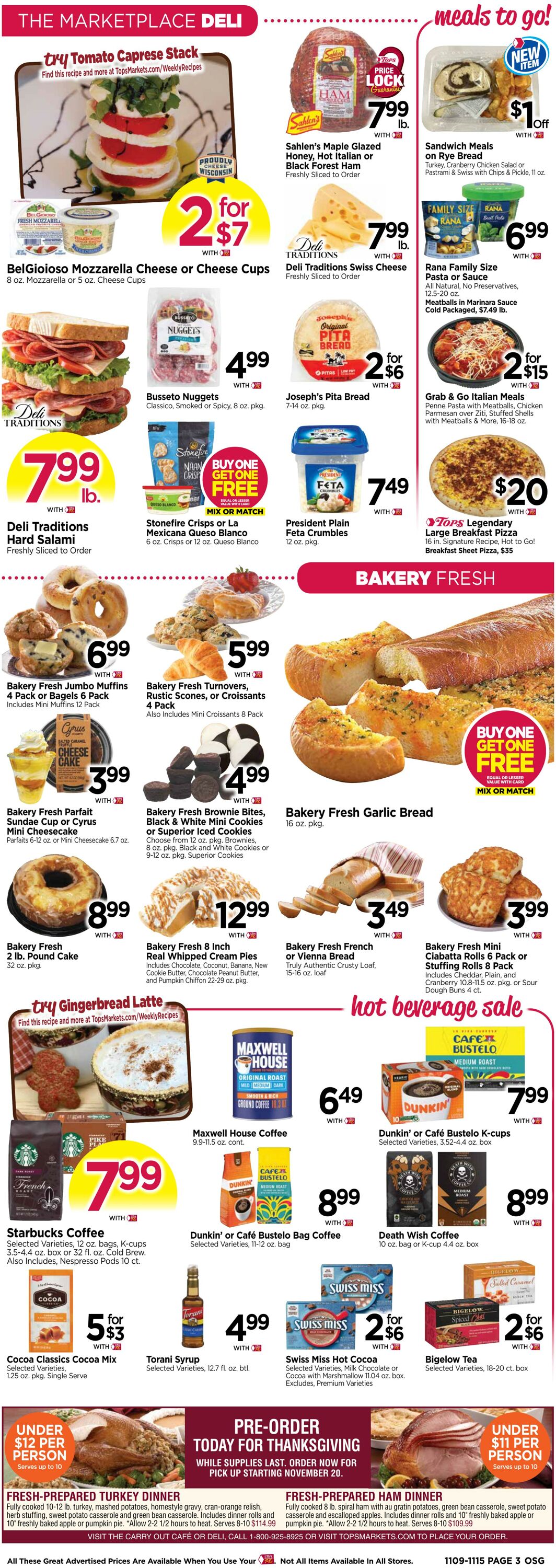 Weekly ad Tops Friendly Markets 11/09/2025 - 11/15/2025