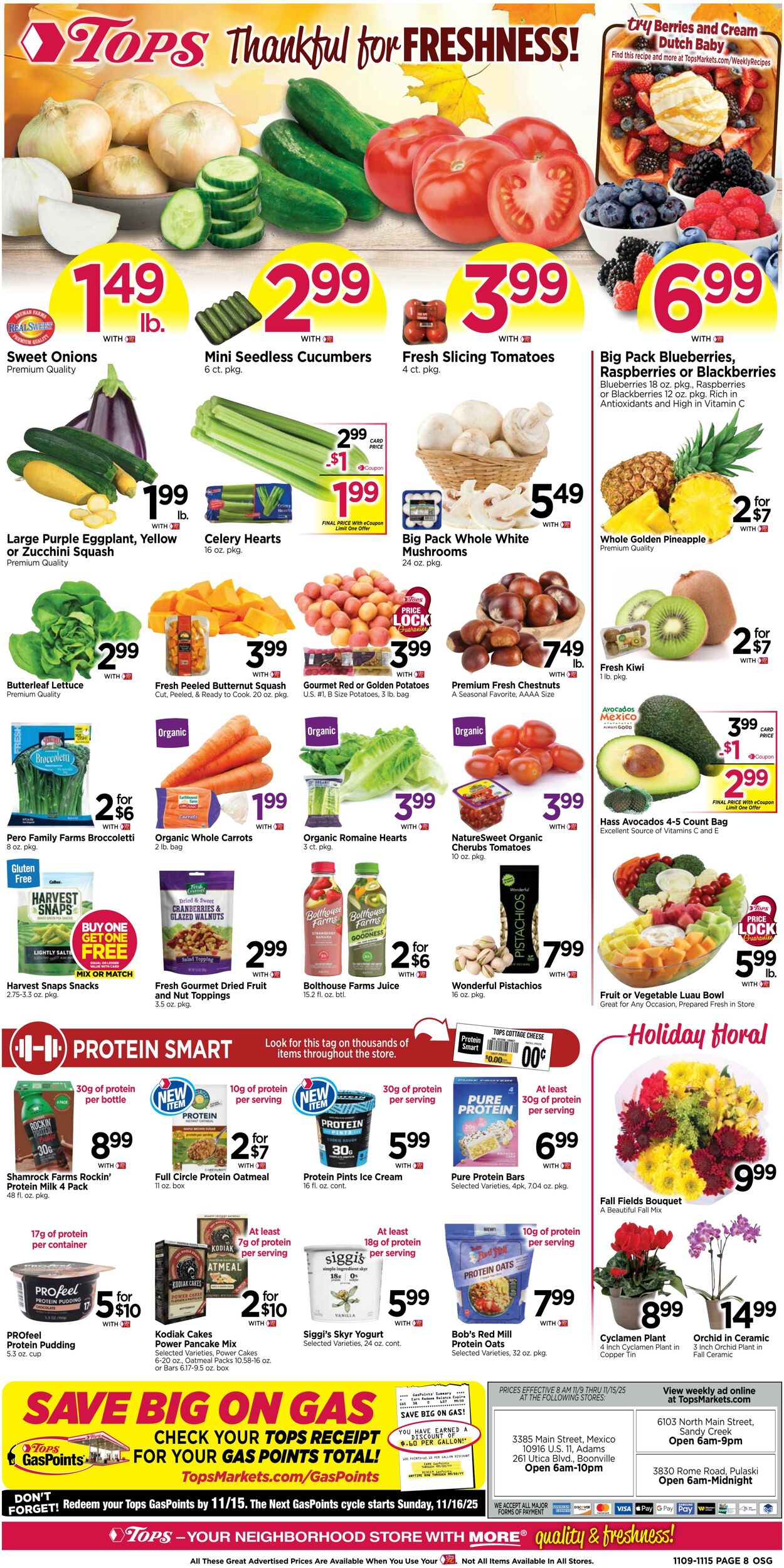Weekly ad Tops Friendly Markets 11/09/2025 - 11/15/2025