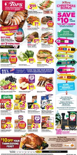 Weekly ad Tops Friendly Markets 11/09/2025 - 11/15/2025