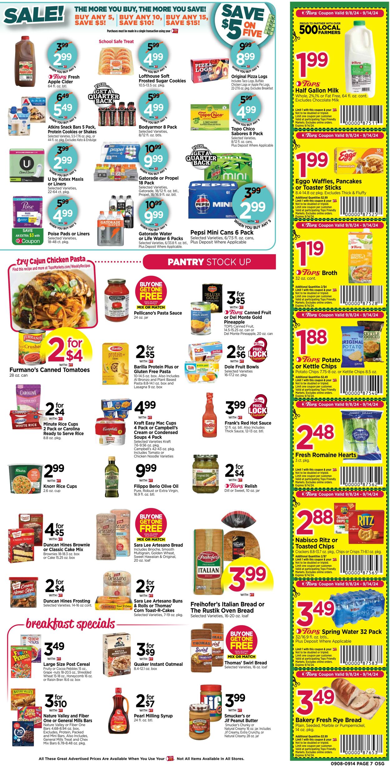 Weekly ad Tops Friendly Markets 09/08/2024 - 09/14/2024