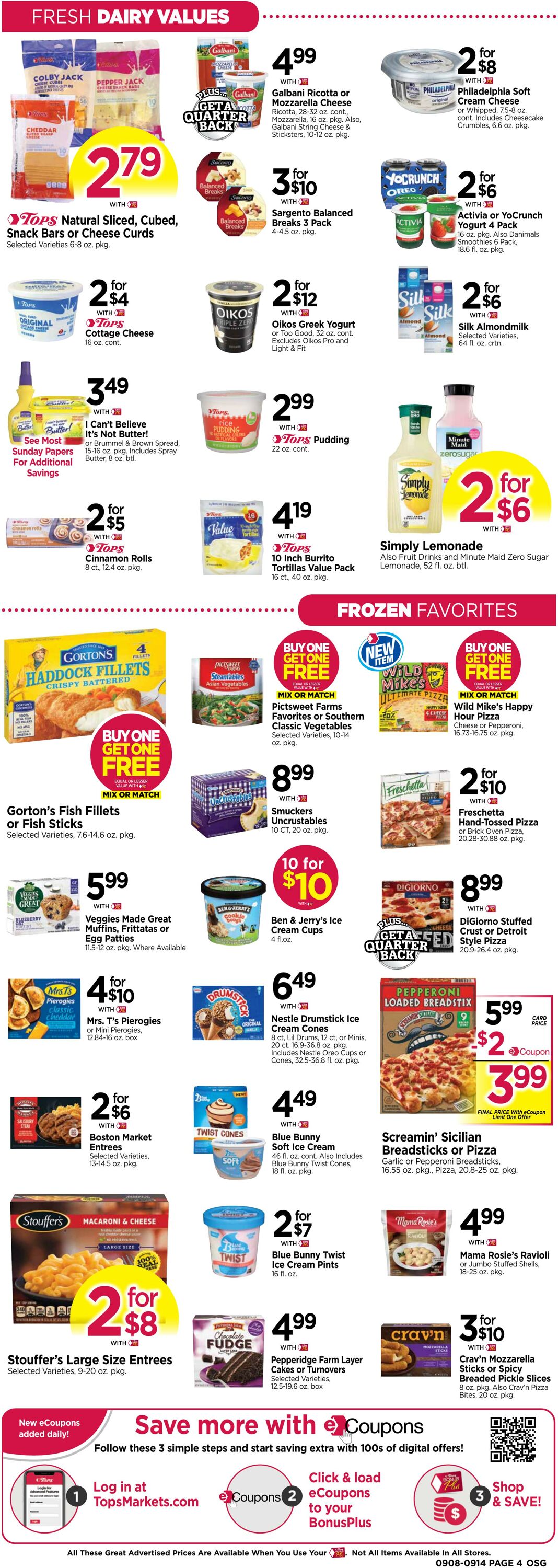 Weekly ad Tops Friendly Markets 09/08/2024 - 09/14/2024