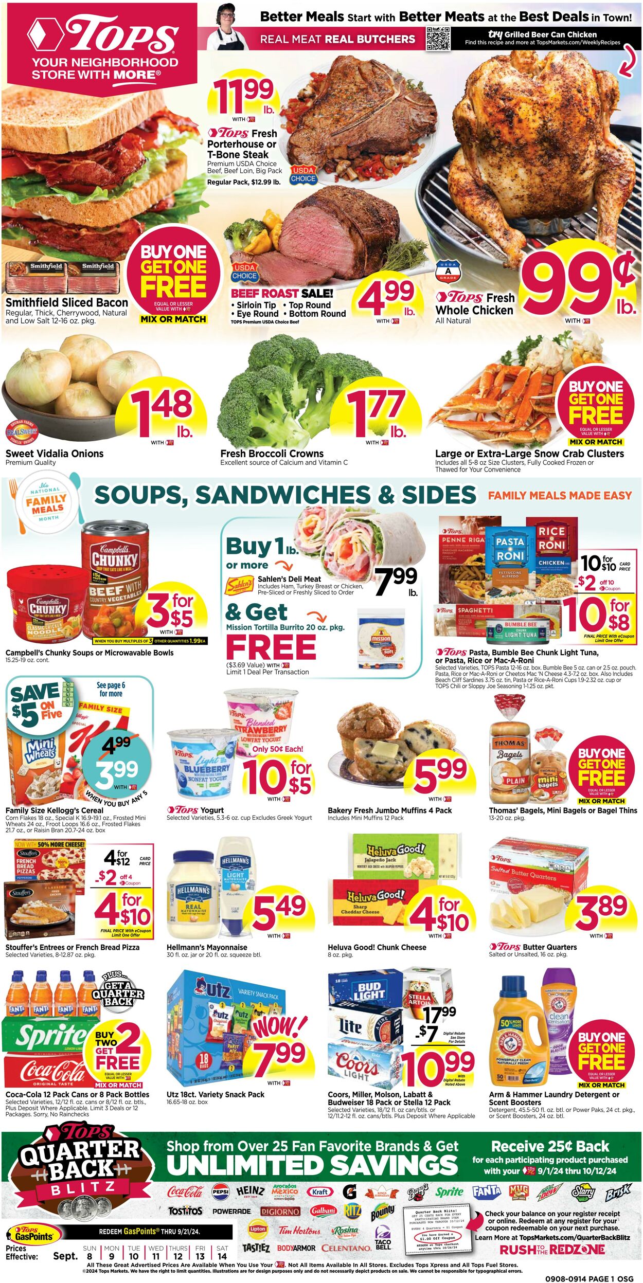 Weekly ad Tops Friendly Markets 09/08/2024 - 09/14/2024