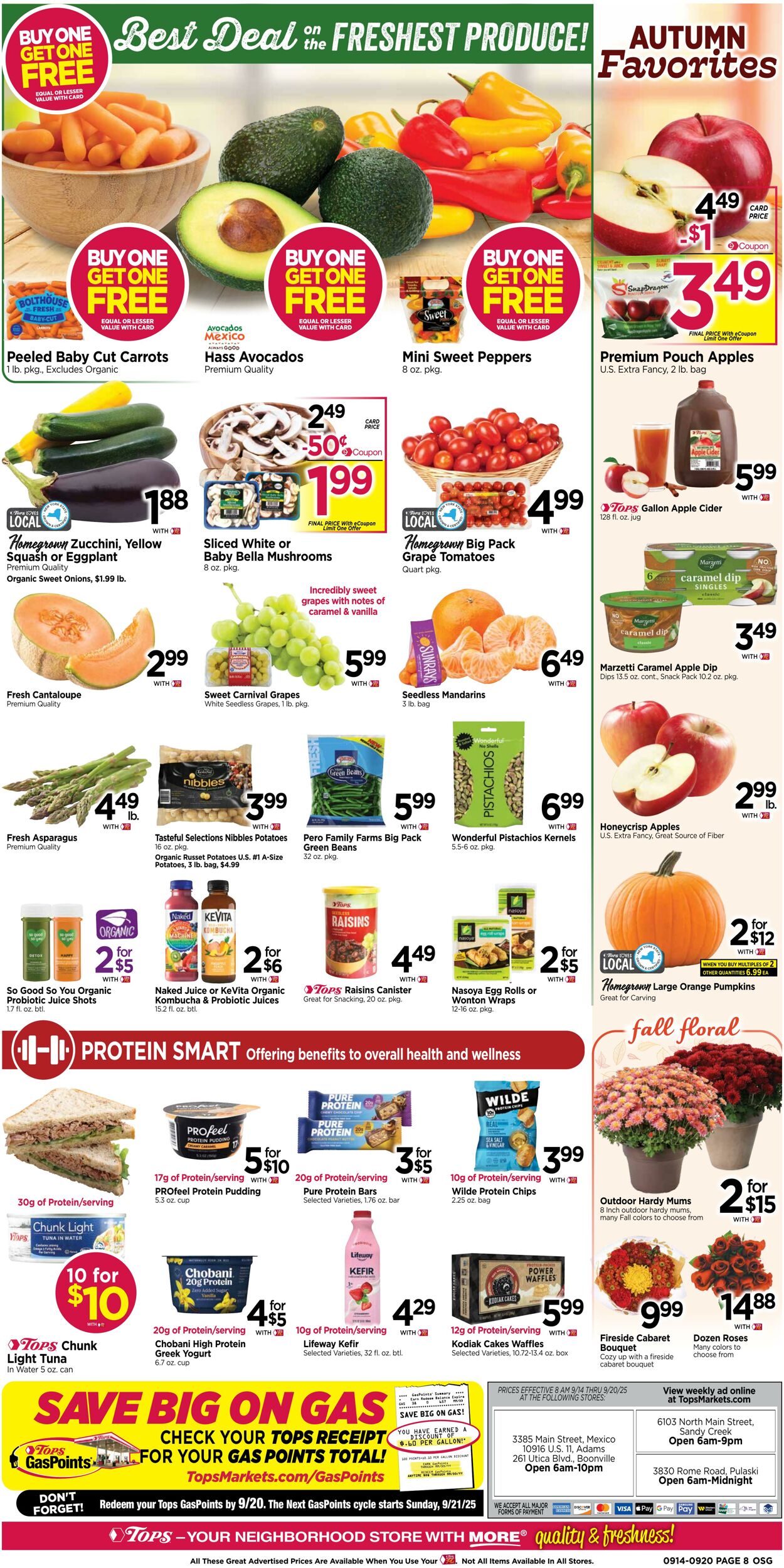 Weekly ad Tops Friendly Markets 09/14/2025 - 09/20/2025