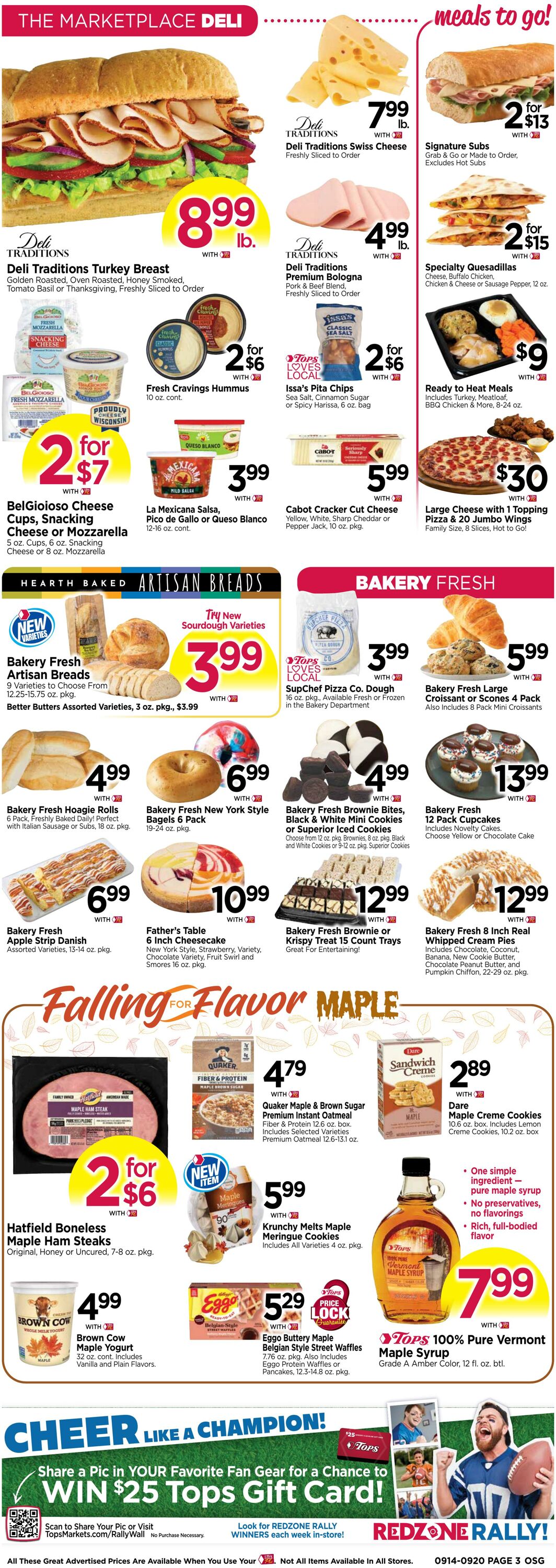 Weekly ad Tops Friendly Markets 09/14/2025 - 09/20/2025