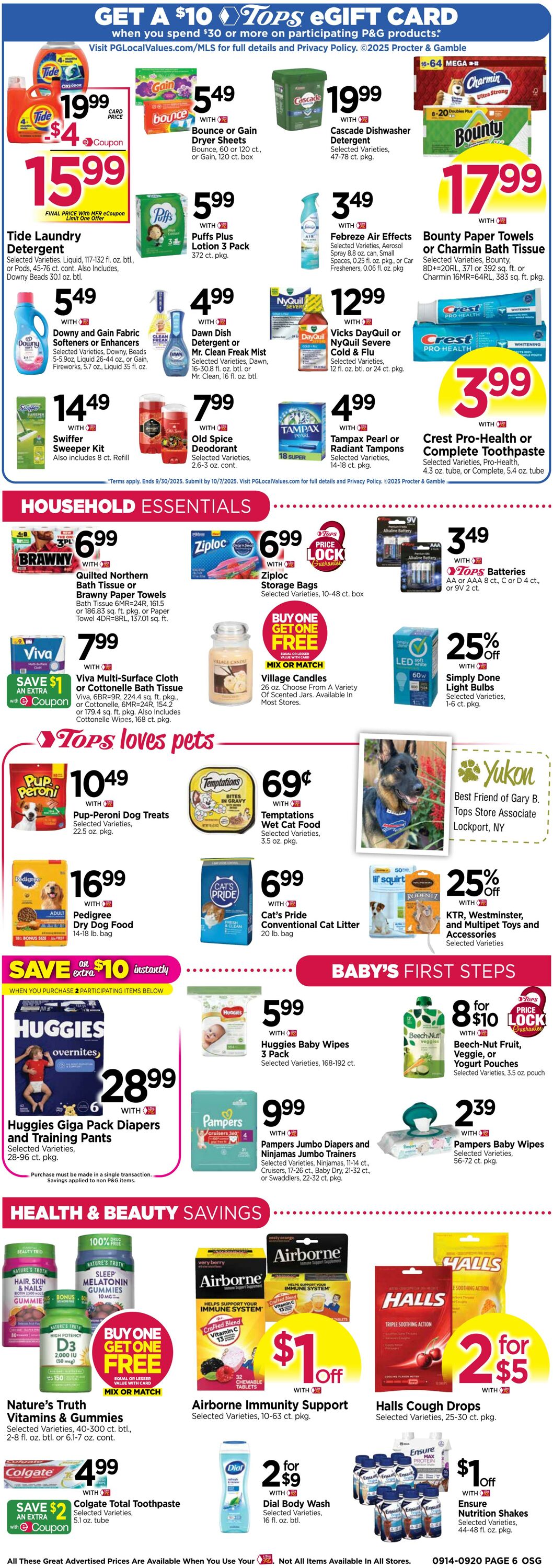 Weekly ad Tops Friendly Markets 09/14/2025 - 09/20/2025