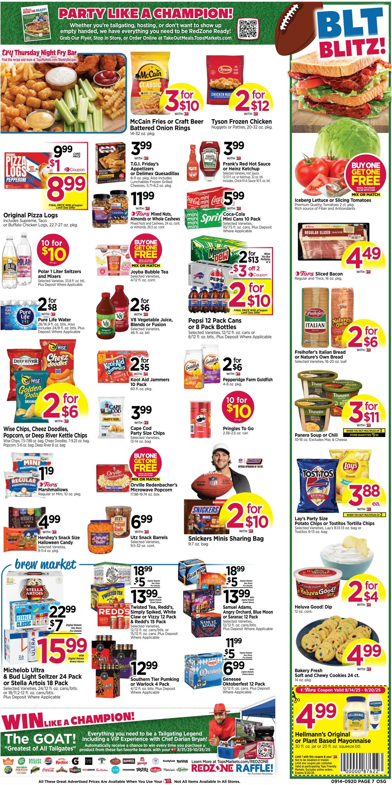 Weekly ad Tops Friendly Markets 09/14/2025 - 09/20/2025