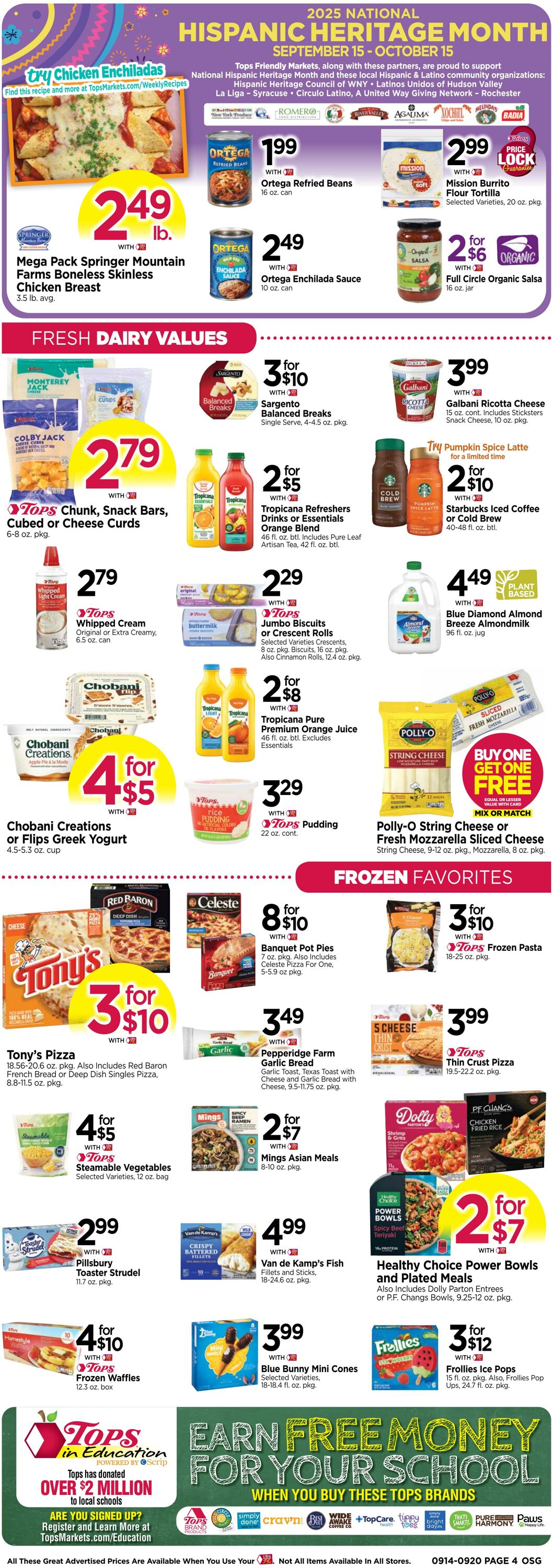 Weekly ad Tops Friendly Markets 09/14/2025 - 09/20/2025