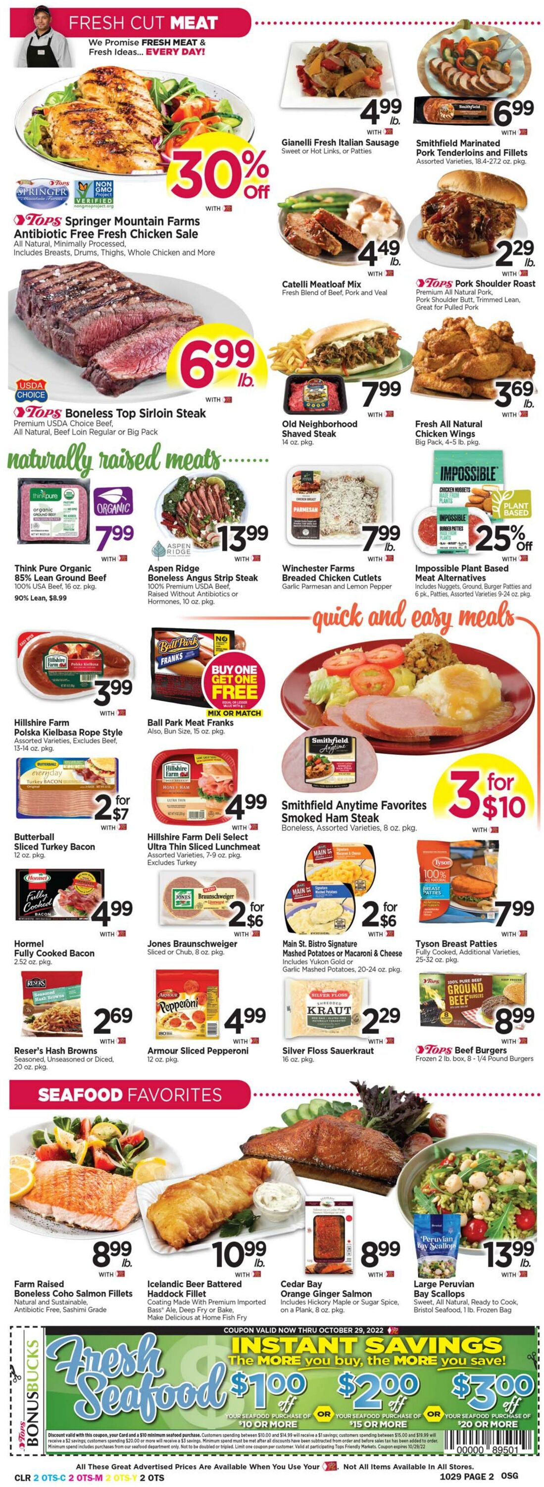 Weekly ad Tops Friendly Markets 10/23/2022-10/29/2022