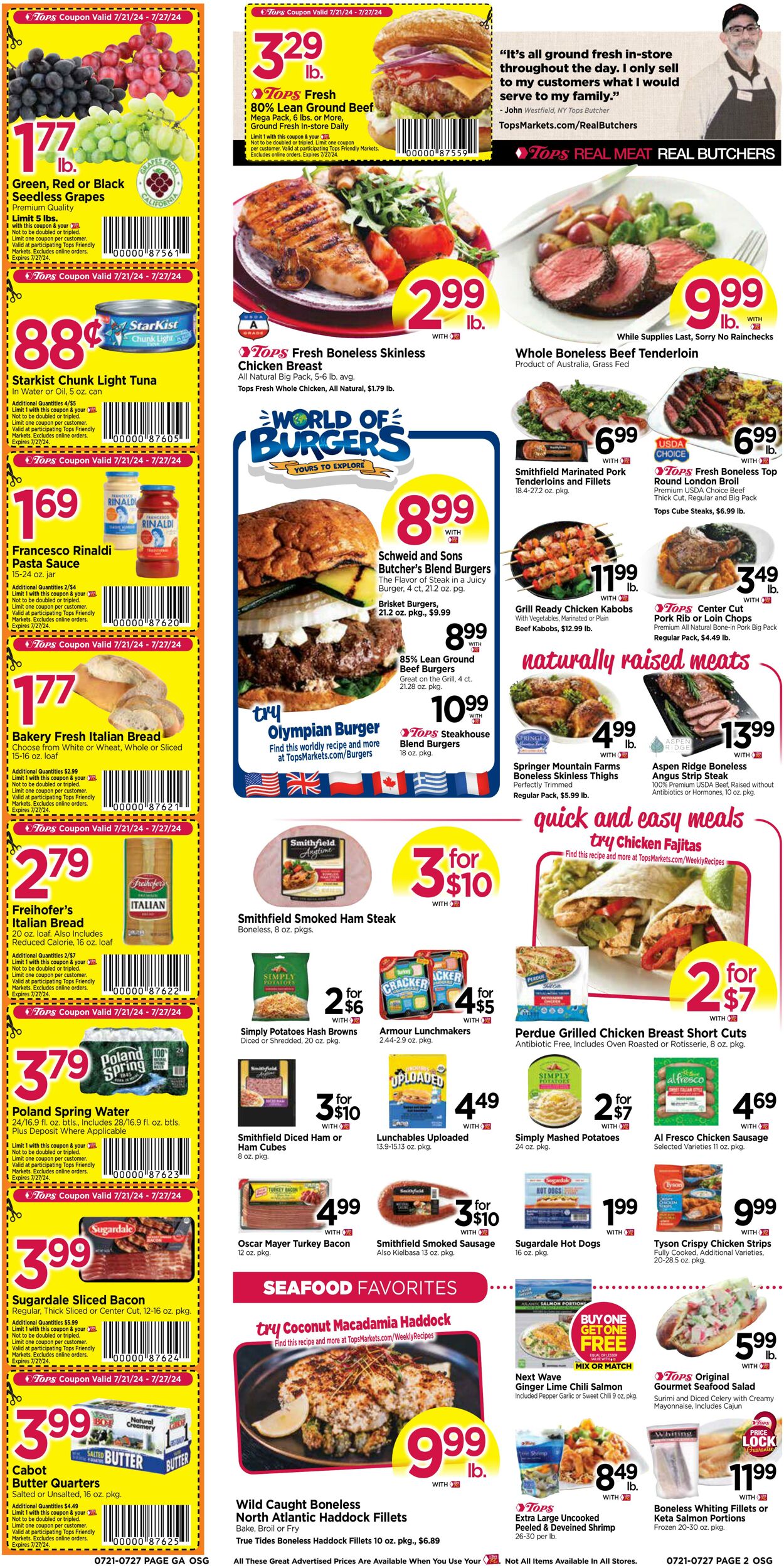 Weekly ad Tops Friendly Markets 07/21/2024 - 07/27/2024