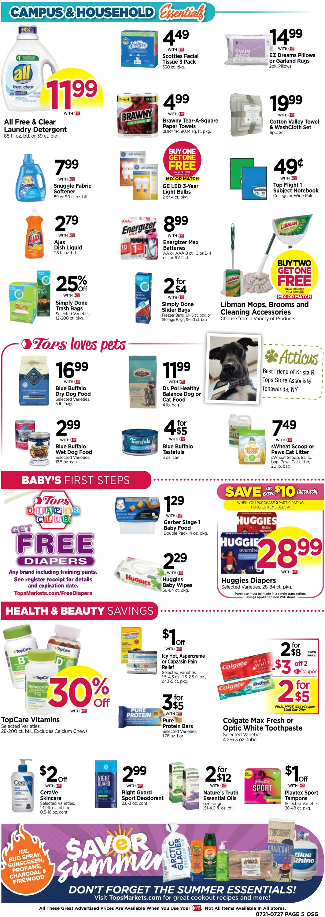 Weekly ad Tops Friendly Markets 07/21/2024 - 07/27/2024