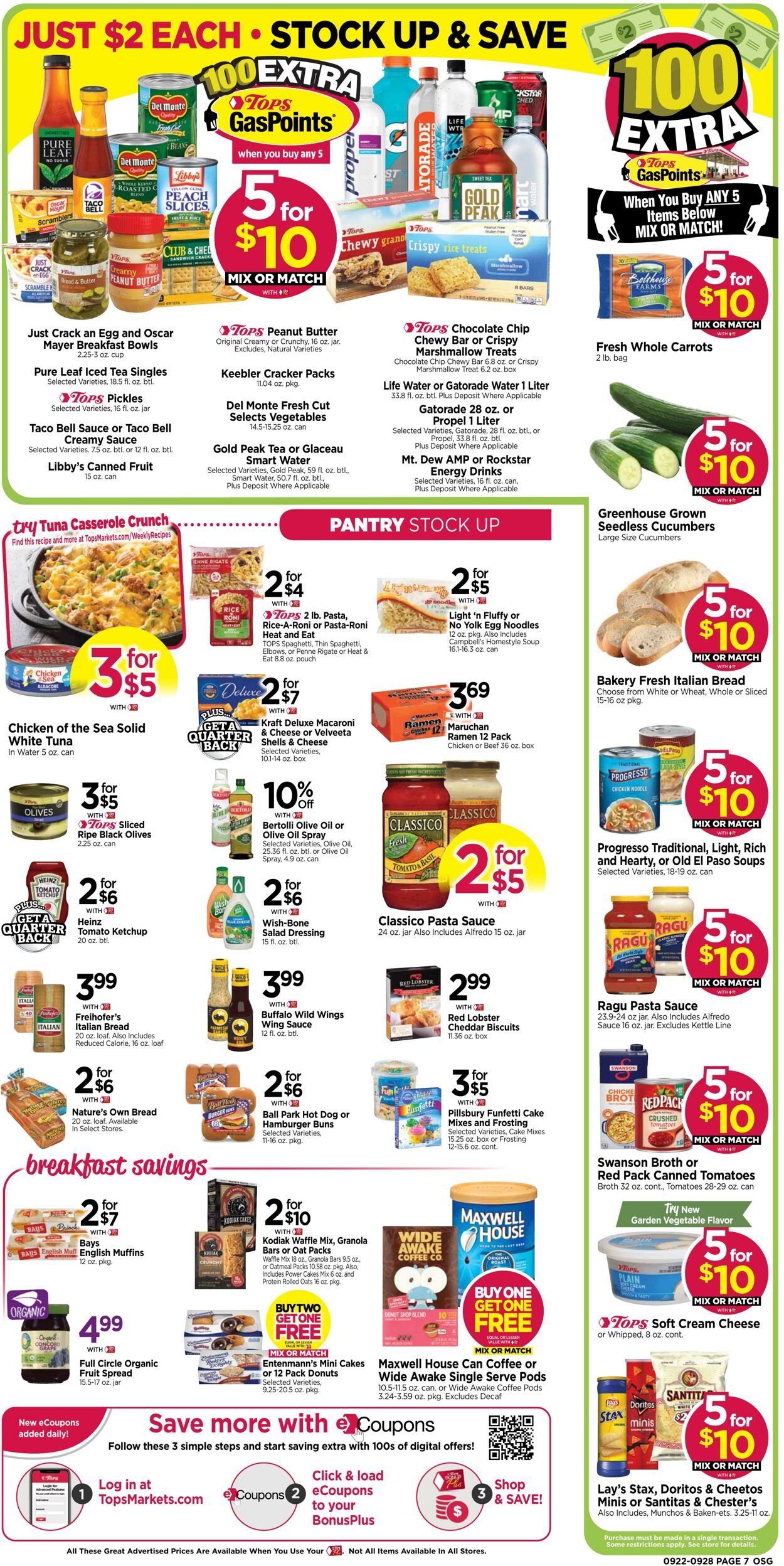 Weekly ad Tops Friendly Markets 09/22/2024 - 09/28/2024