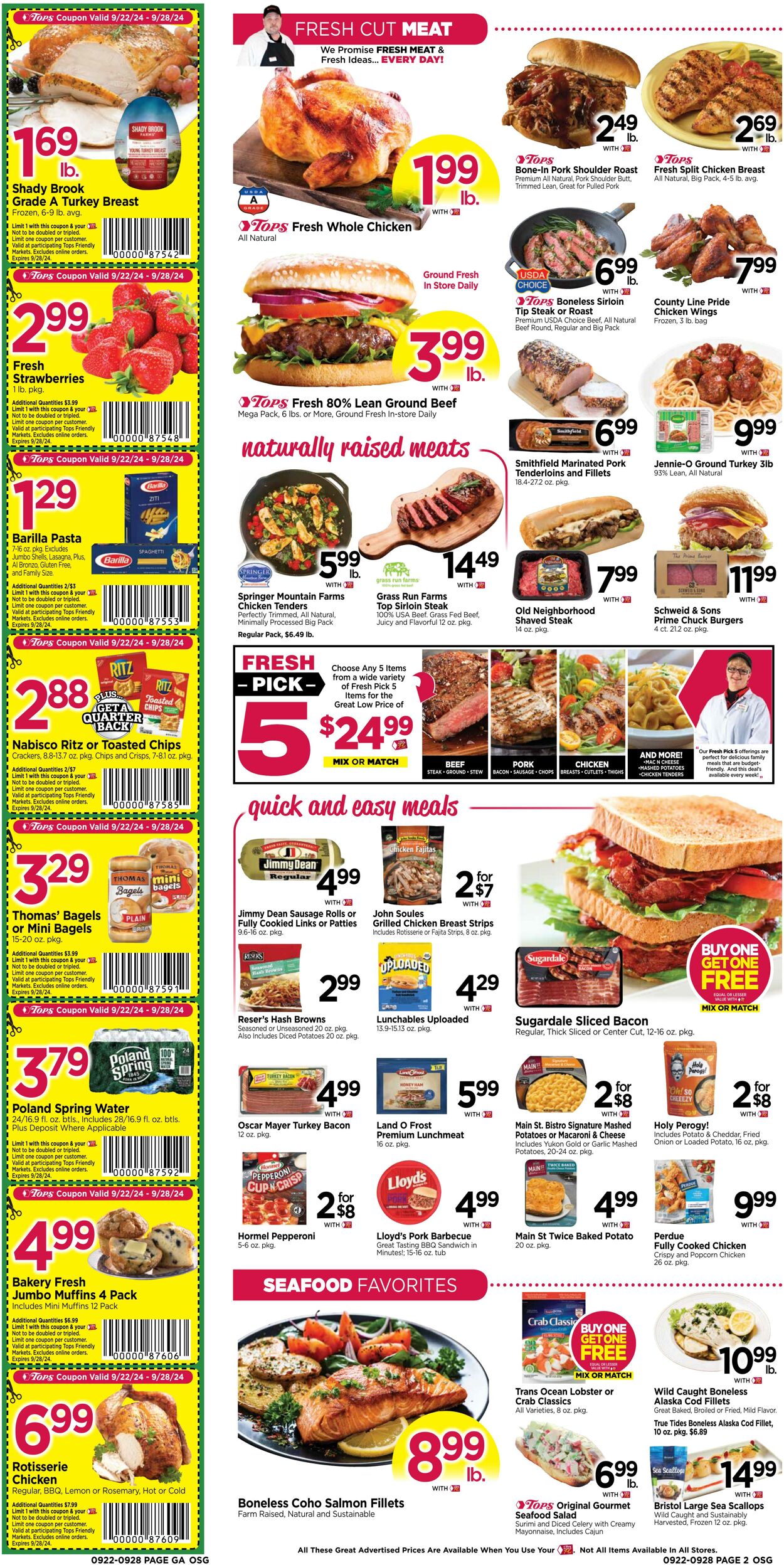 Weekly ad Tops Friendly Markets 09/22/2024 - 09/28/2024