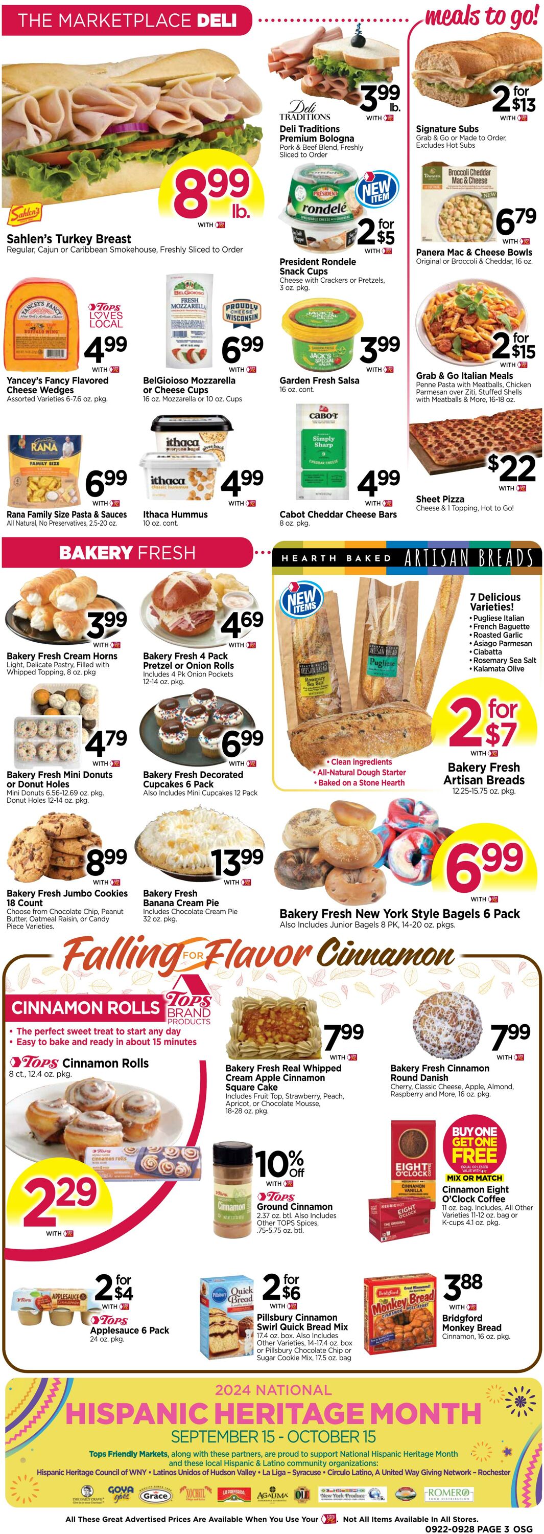 Weekly ad Tops Friendly Markets 09/22/2024 - 09/28/2024