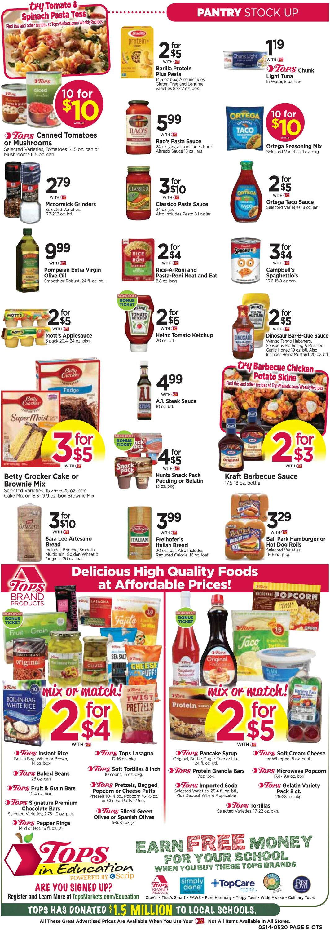 Weekly ad Tops Friendly Markets 05/14/2023 - 05/20/2023