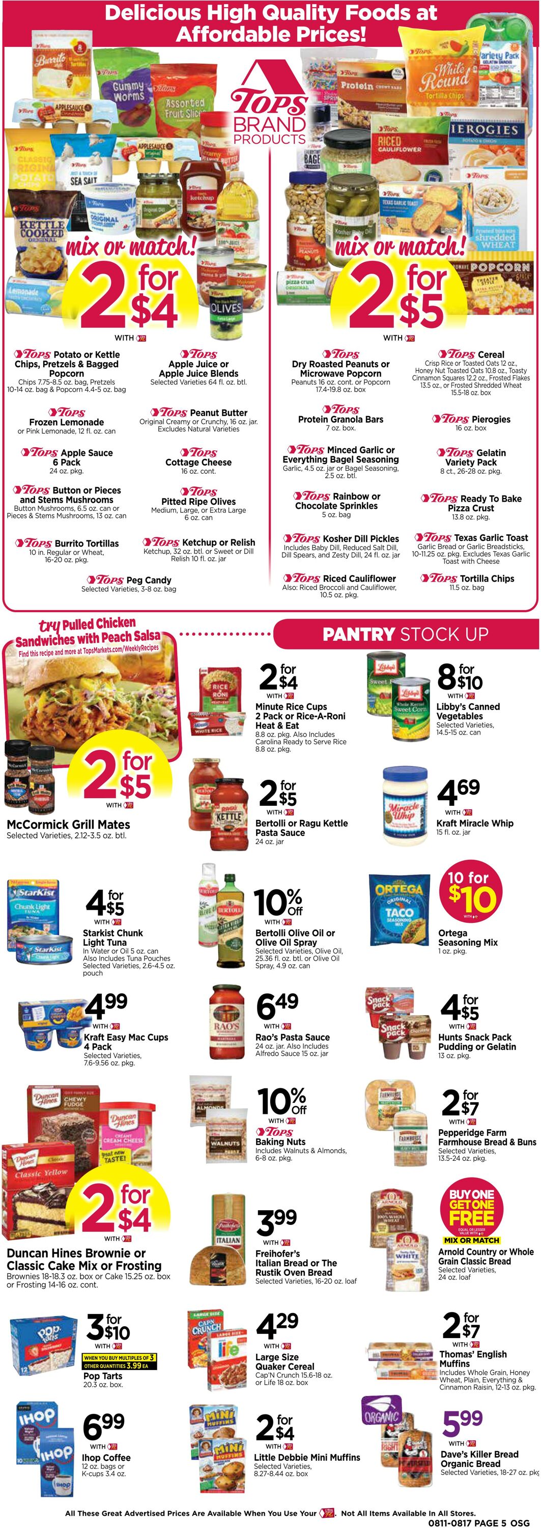 Weekly ad Tops Friendly Markets 08/11/2024 - 08/17/2024