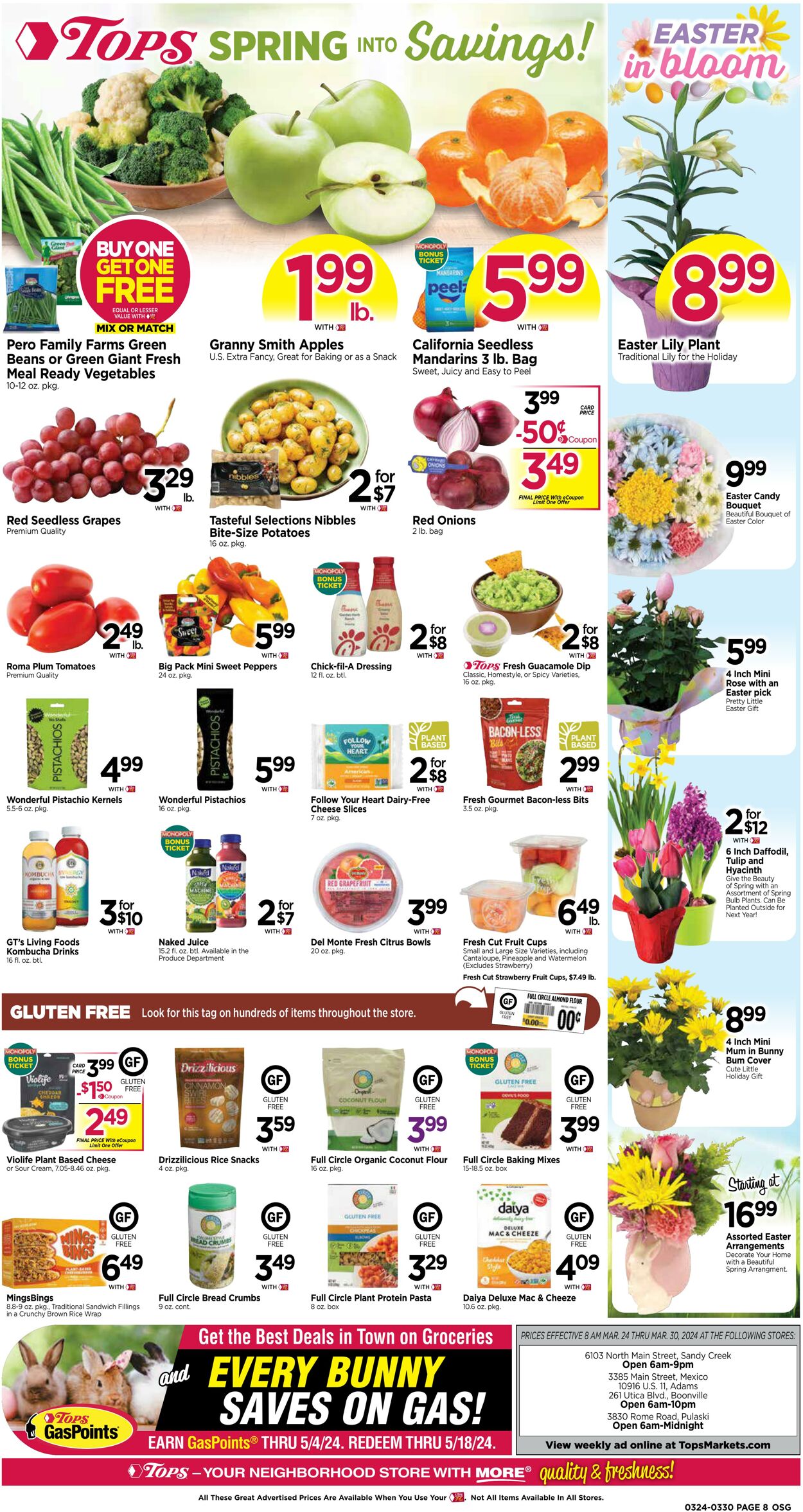 Weekly ad Tops Friendly Markets 03/24/2024 - 03/30/2024
