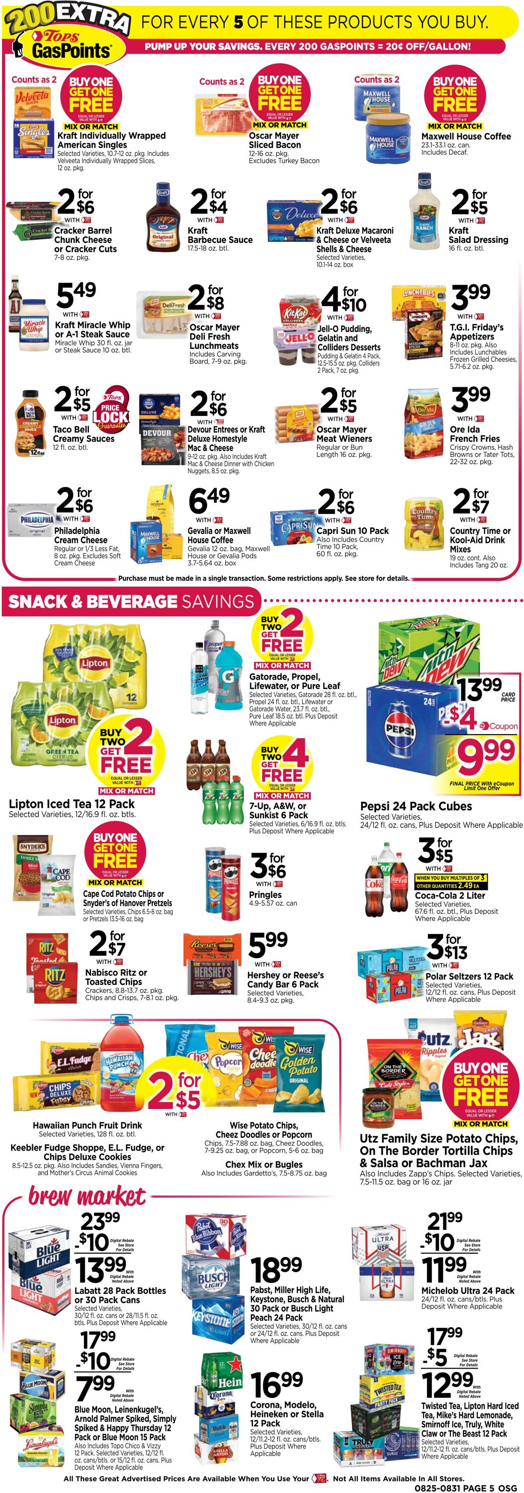 Weekly ad Tops Friendly Markets 08/25/2024 - 08/31/2024