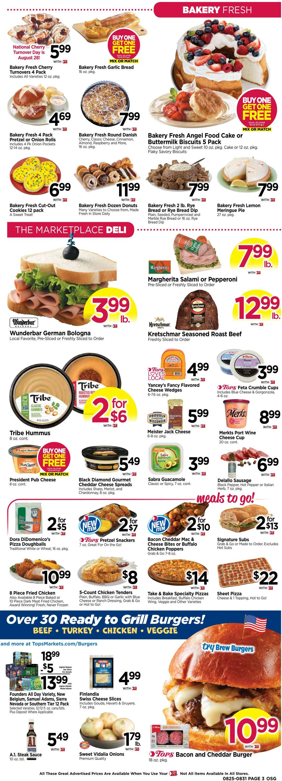 Weekly ad Tops Friendly Markets 08/25/2024 - 08/31/2024