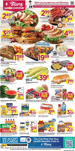 Weekly ad Tops Friendly Markets 08/18/2024 - 08/24/2024