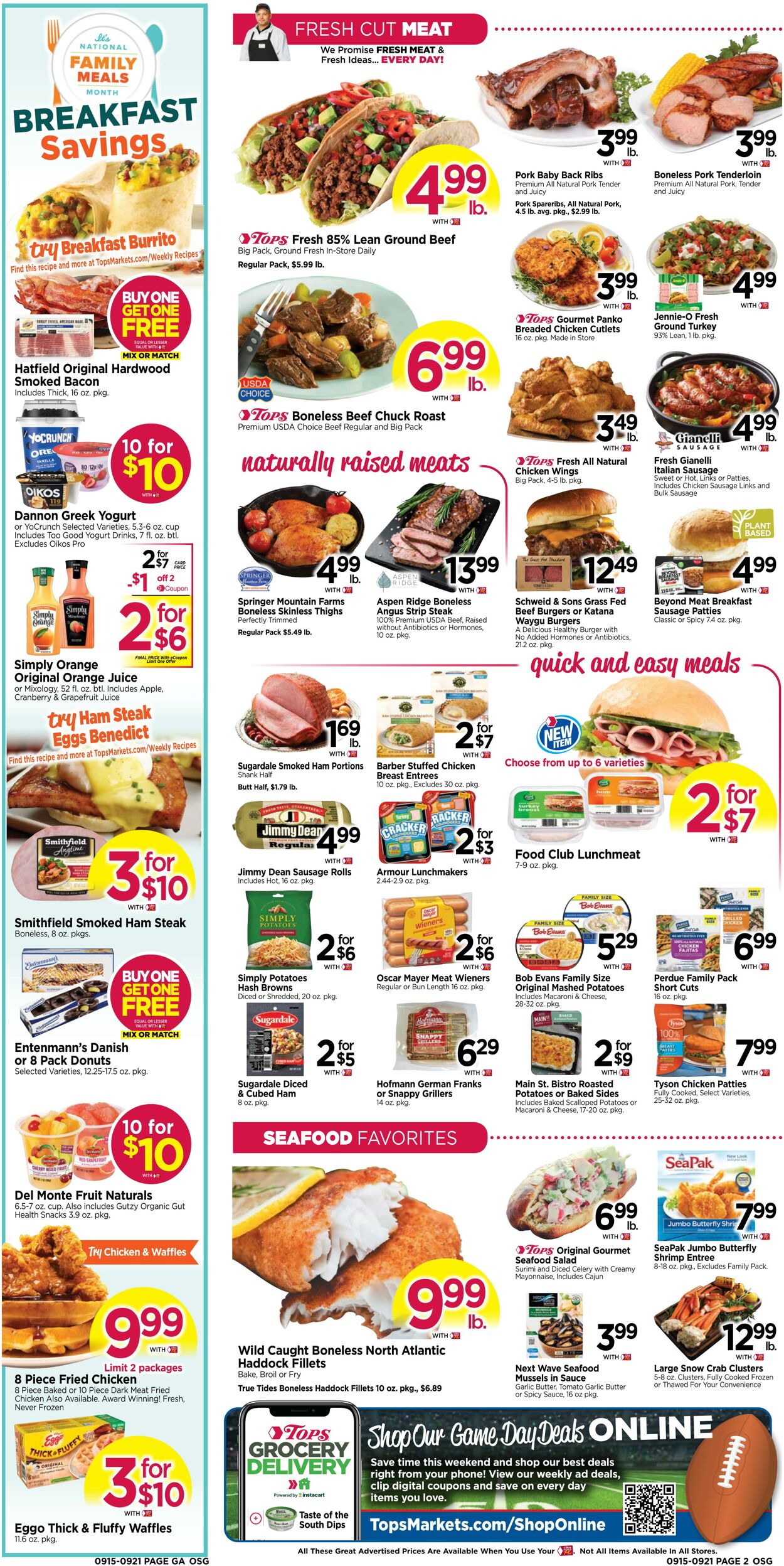 Weekly ad Tops Friendly Markets 09/15/2024 - 09/21/2024